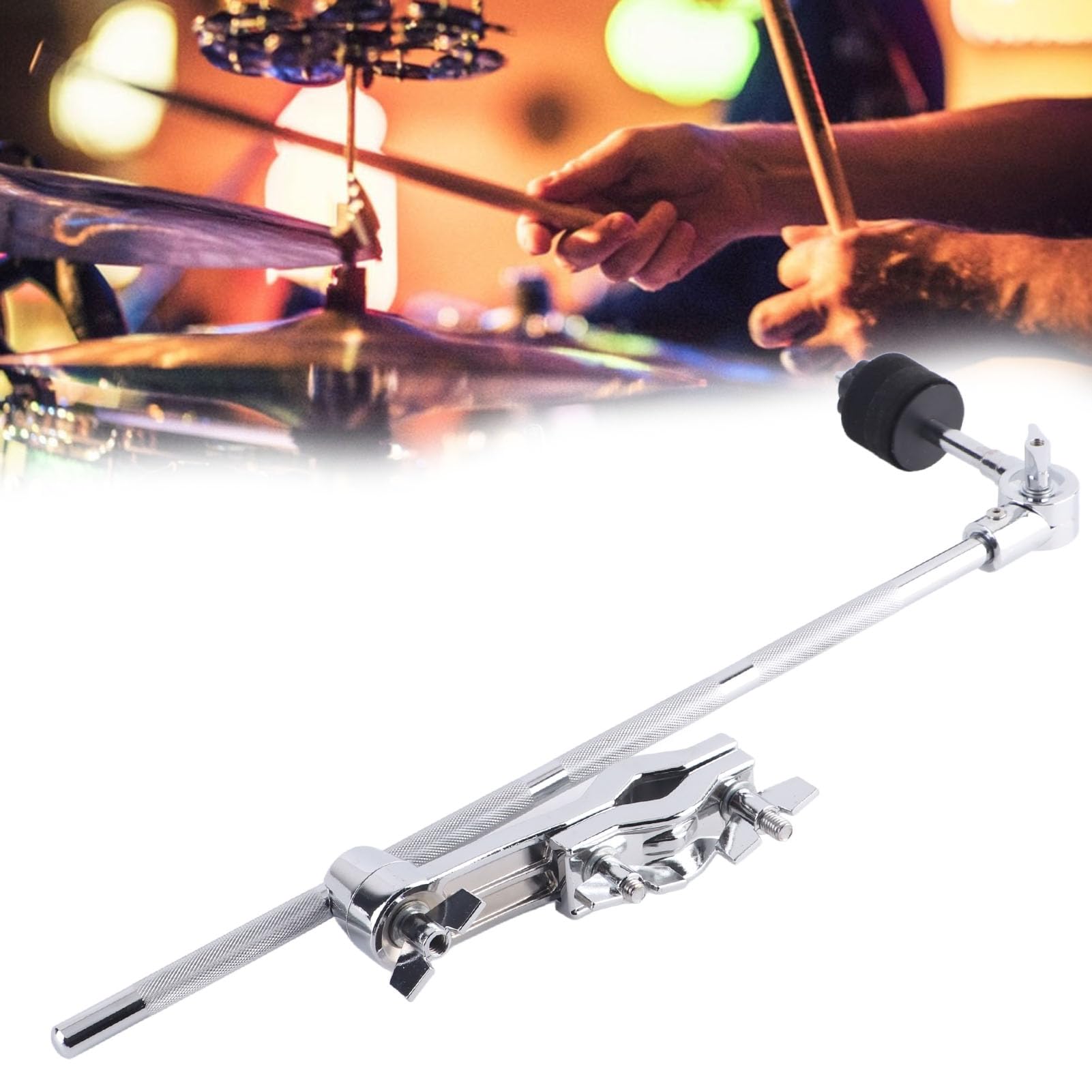 Supporto per piatto Splash, supporto per morsetti di estensione per tamburo Supporto per clip per piatto Cartella di estensione Accessori per percussioni per tamburo per piatto