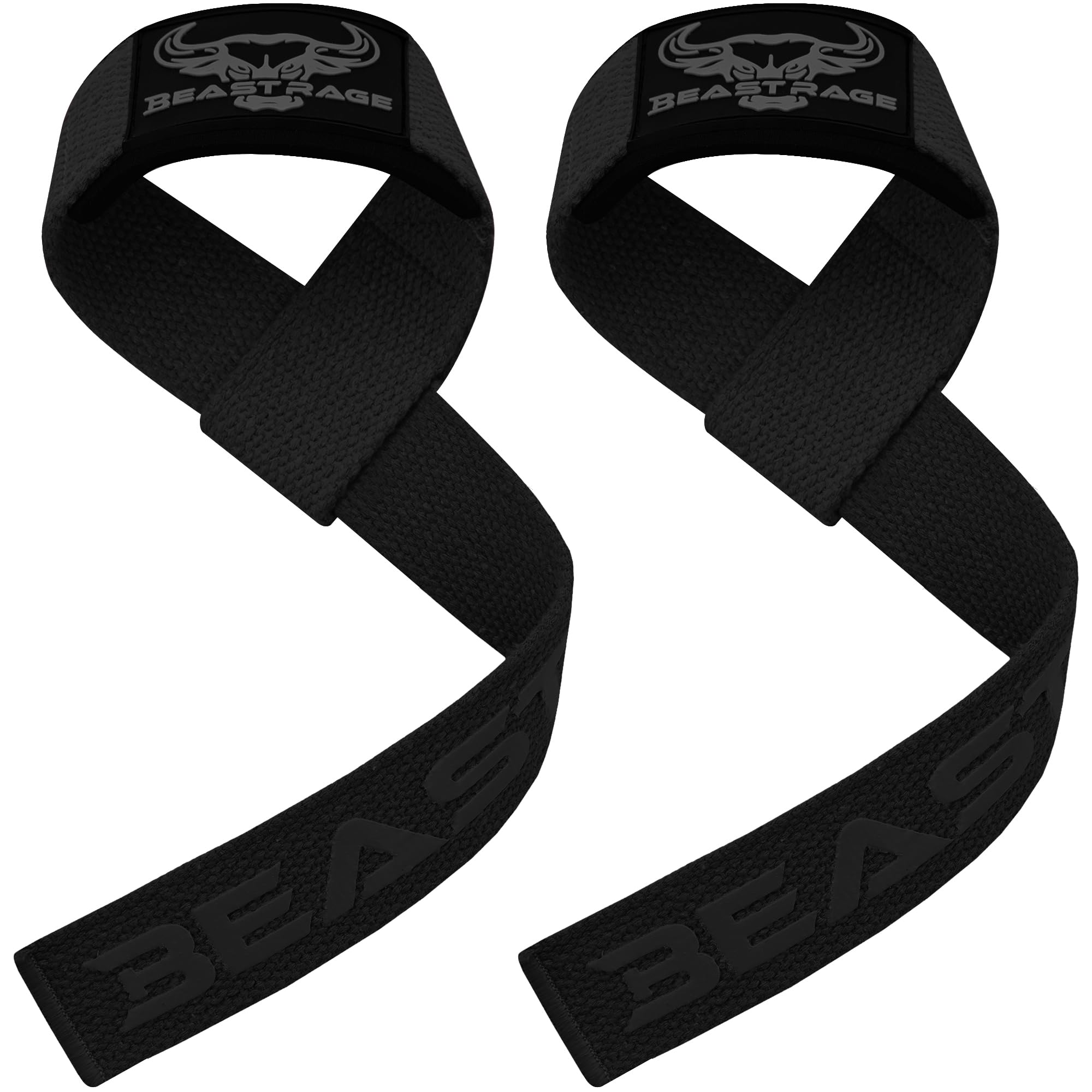 BEAST RAGE Weight Lifting Straps, Premium quality Neoprene Padded cotton straps, Heavy Duty Gym Straps for Weightlifting, Deadlifting, Powerlifting, Crossfit, Strength Training Fitness.