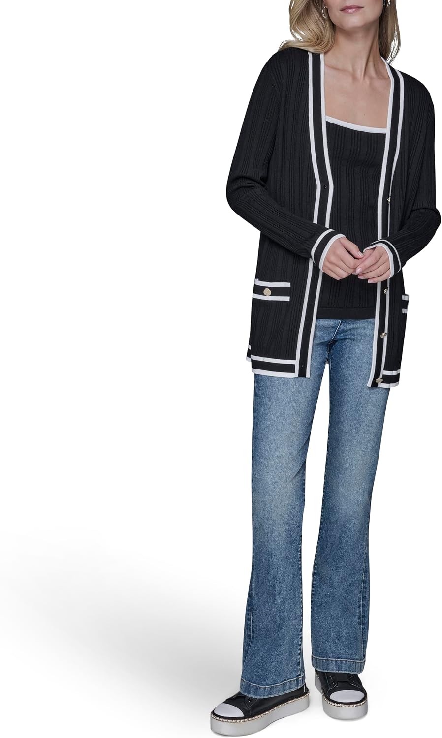 Karl Lagerfeld Women's Classic Buttons Cardigan