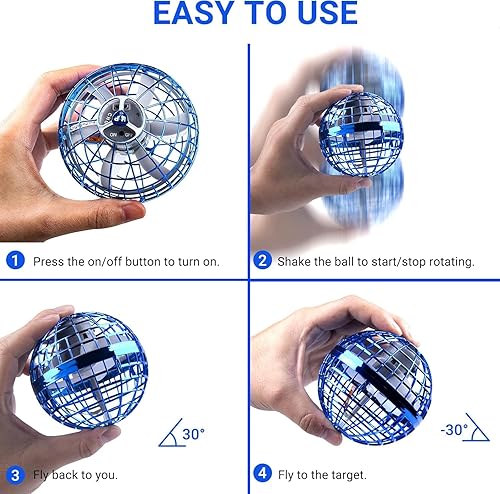 Miniatura 5 de OKPOW Cosmic Fly Ball Boomerang Hover – 2025 Galaxy Ball Flying Orbe Cosmic Flyball Juguete con luces coloridas recargable por USB controlado a mano