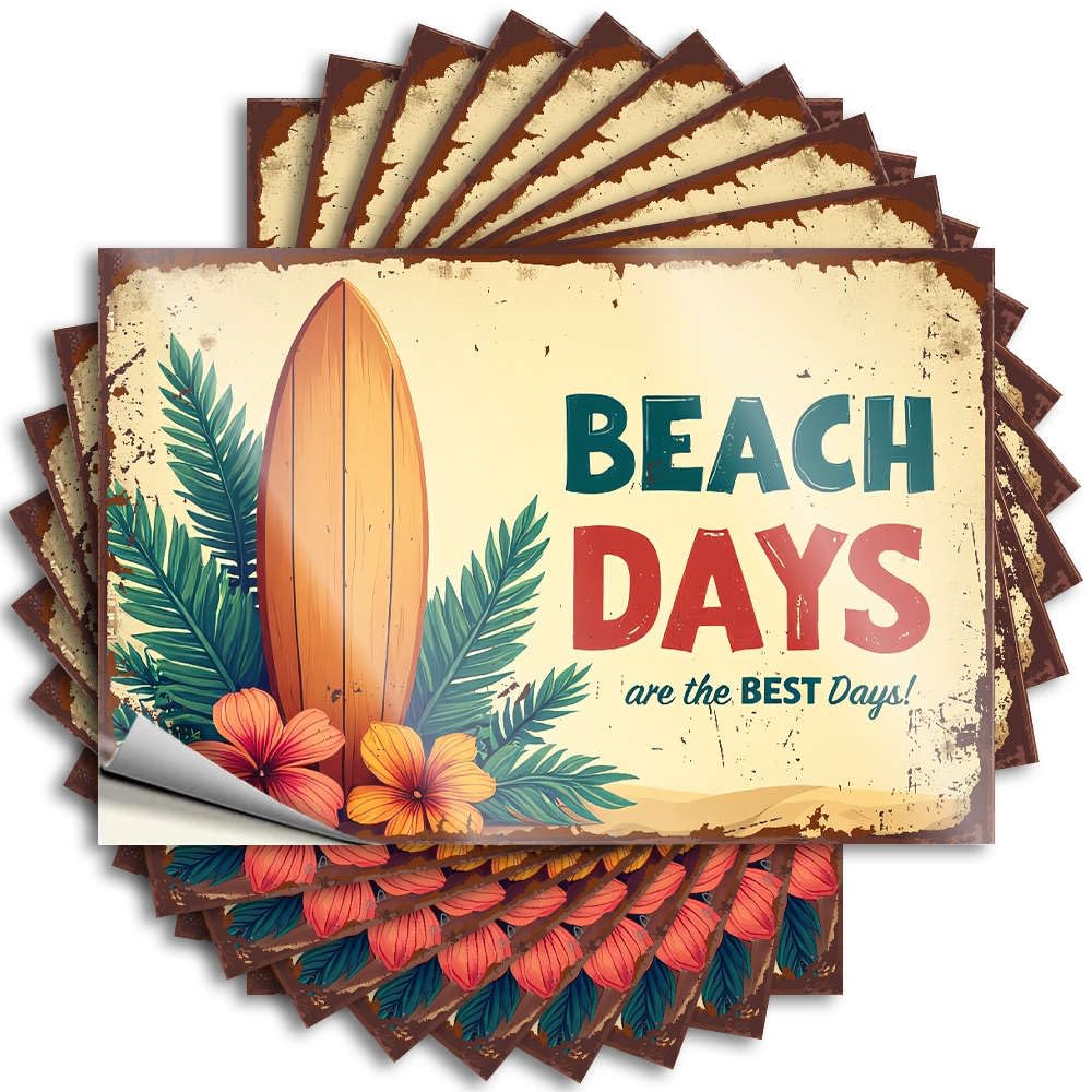 Front Yard Decor Water Decals - Beach Days are The Best Days! Southern Durable Sticker Easy Apply for Summer Decor(6X9CM)
