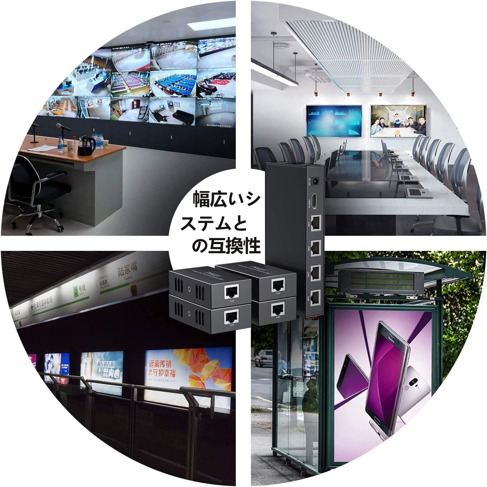 Amazon | POC HDMIエクステンダー LAN 3D分配器 4出力 遅延なし60m安定