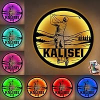 Vista 96 de Custom Golf Player Hanging LED Night Light Personalized Golf Name Neon Sign Golf Player Themed Gift Golf Swing Metal Sign Golf Player Wall Art