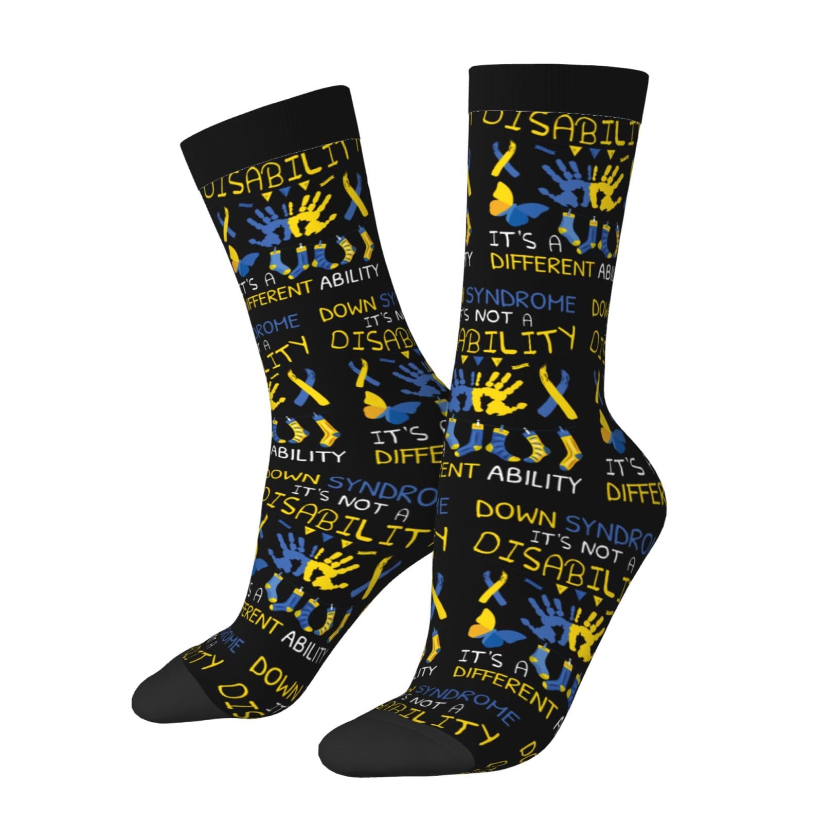 KWQDOZF Down Syndrome Socks For Women Men Wicking Athletic Cushion Crew Socks Casual Socks