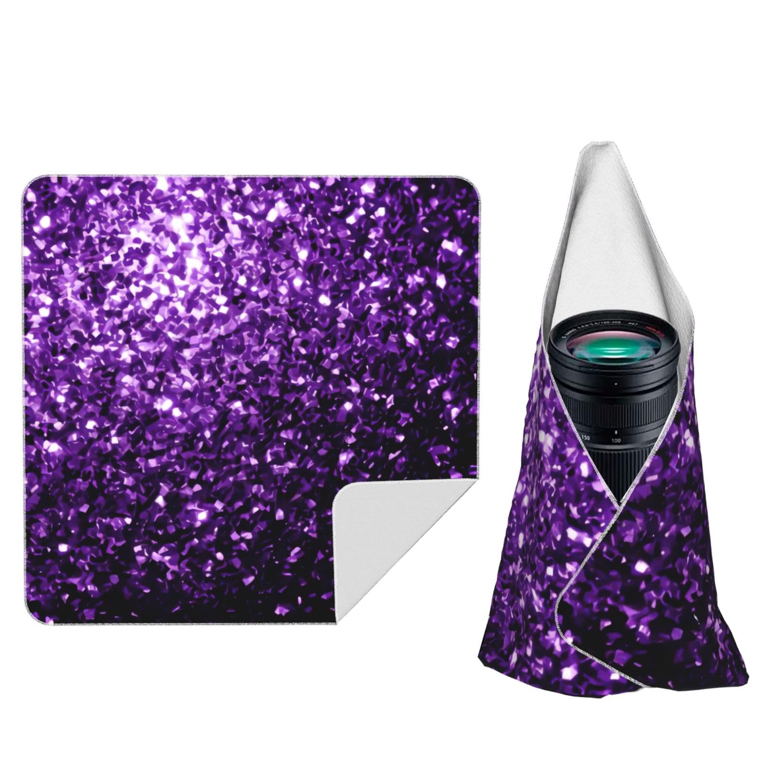 ZhaoYuGoods Beautiful Purple Glitter Camera Wrap Cloth