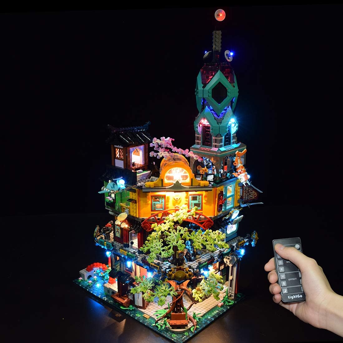 ITop Light Set for Lego Ninjago City Gardens 71741, LED Lighting Kit Compatible with Lego 71741 (Lego Model Not Included)