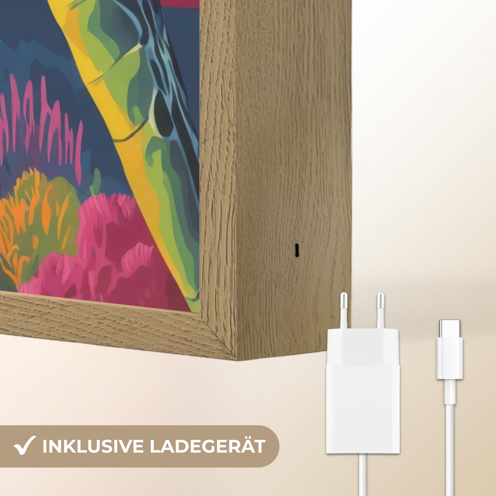 Moderne LED Wandleuchte Innen 60x90 cm Aufladbar Wandbeleuchtung Schlafzimmer Nachtlampe Flach Fernbedienung Warmes Still Licht Dimmbare Lampe Koralle - Schildkröte - Abstrakt - Wasser