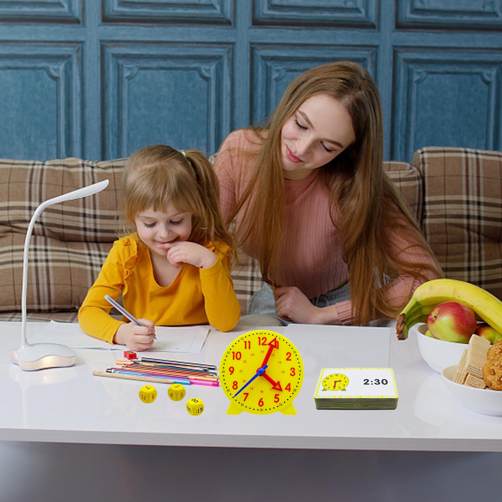 CONNECTION Orologio Giocattolo per Apprendimento Modello di Orologio Didattico Precoce Regali per Bambini Impara a Leggere L'orologio Orologi Educativo Regalo per 5 + Anni Ragazzo Ragazza Studenti
