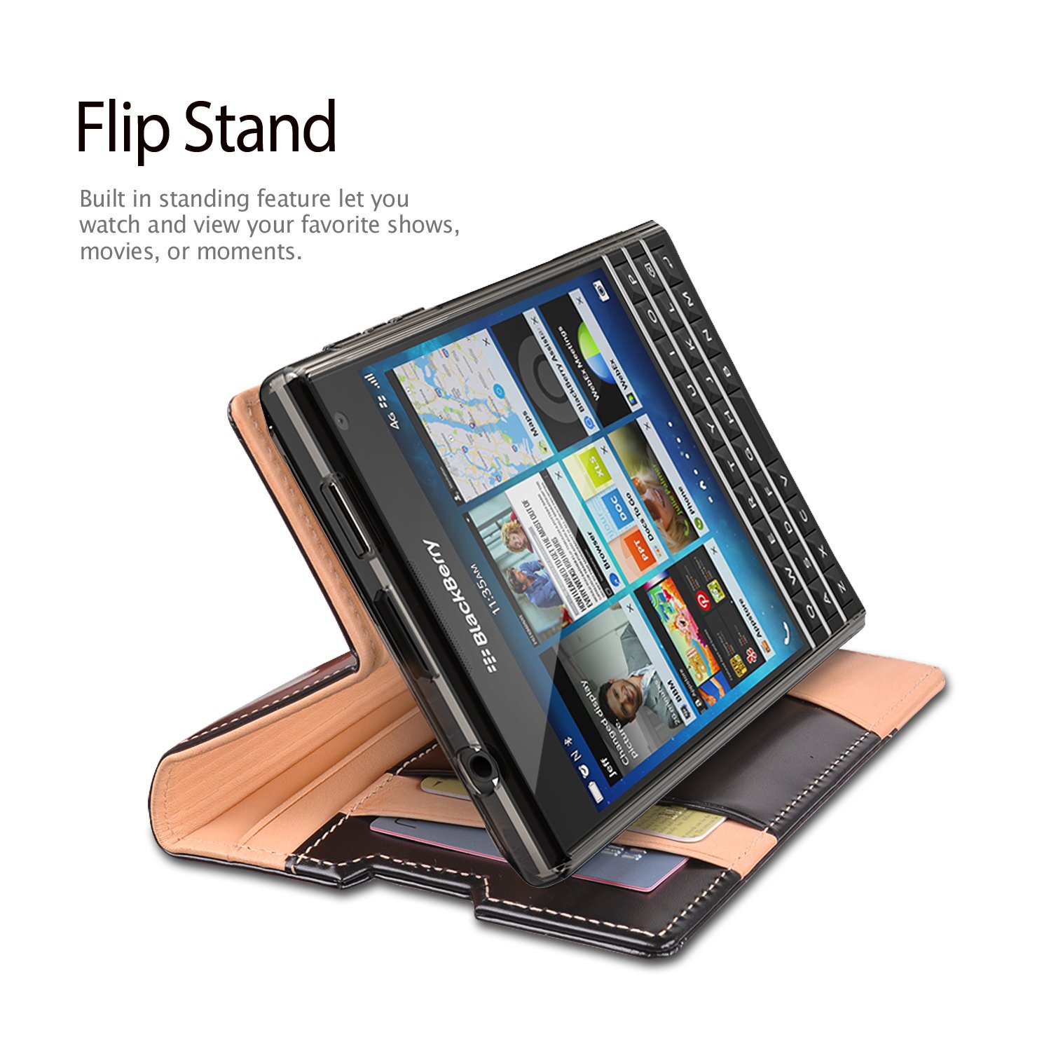 Blackberry Passport Case Ringke DISCOVER Case [Free HD Film][BLACK