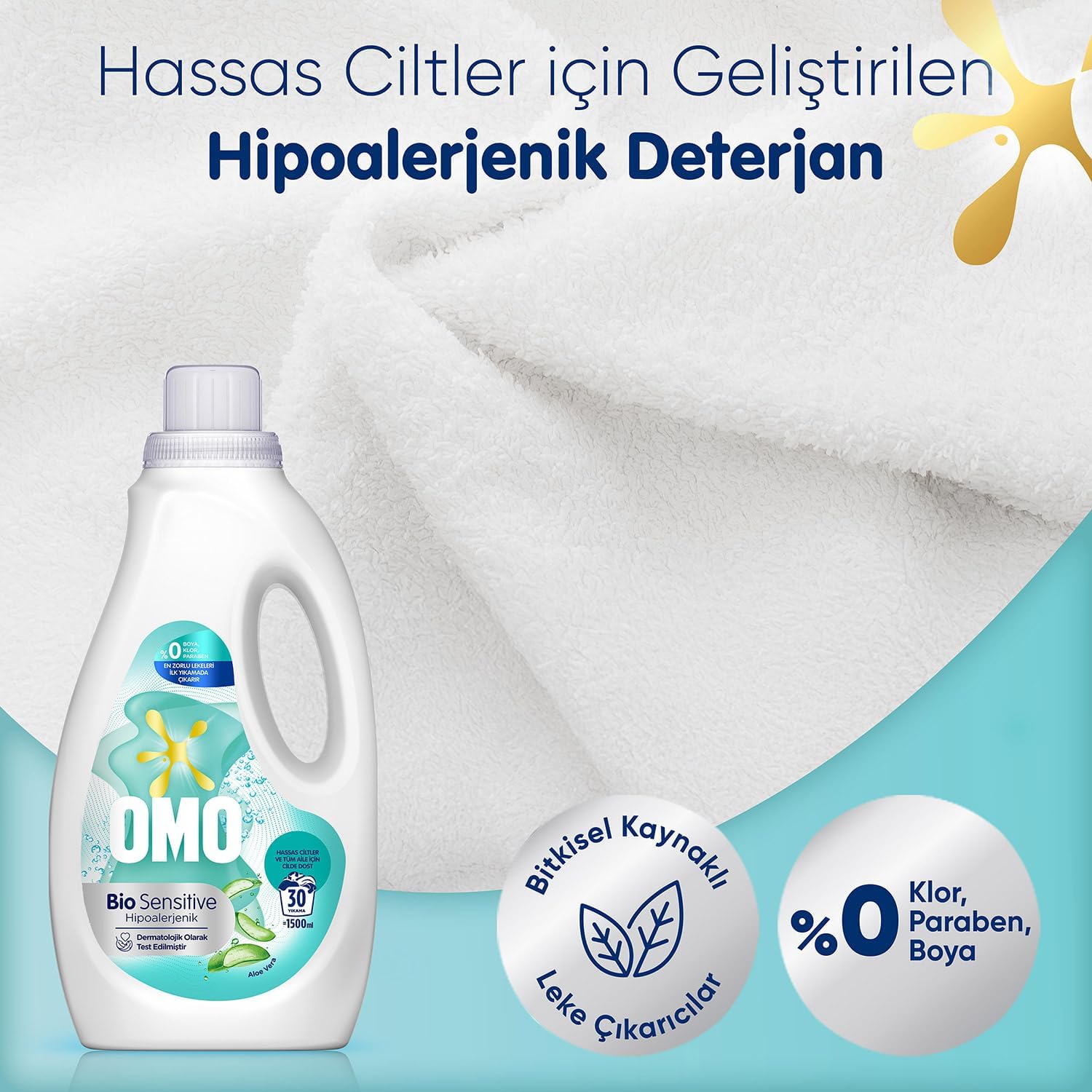 OMO Bio Sensitive Sıvı Deterjan 1500 ml