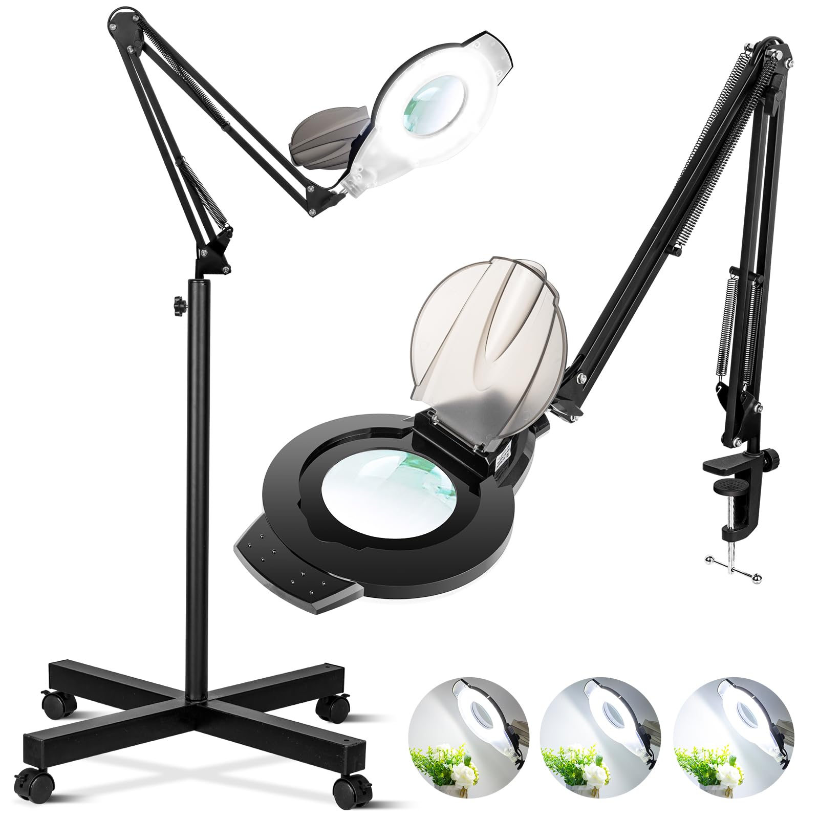 Amazon.com: NUEYiO 2200 Lumens Magnifying Floor Lamp, 2-in-1