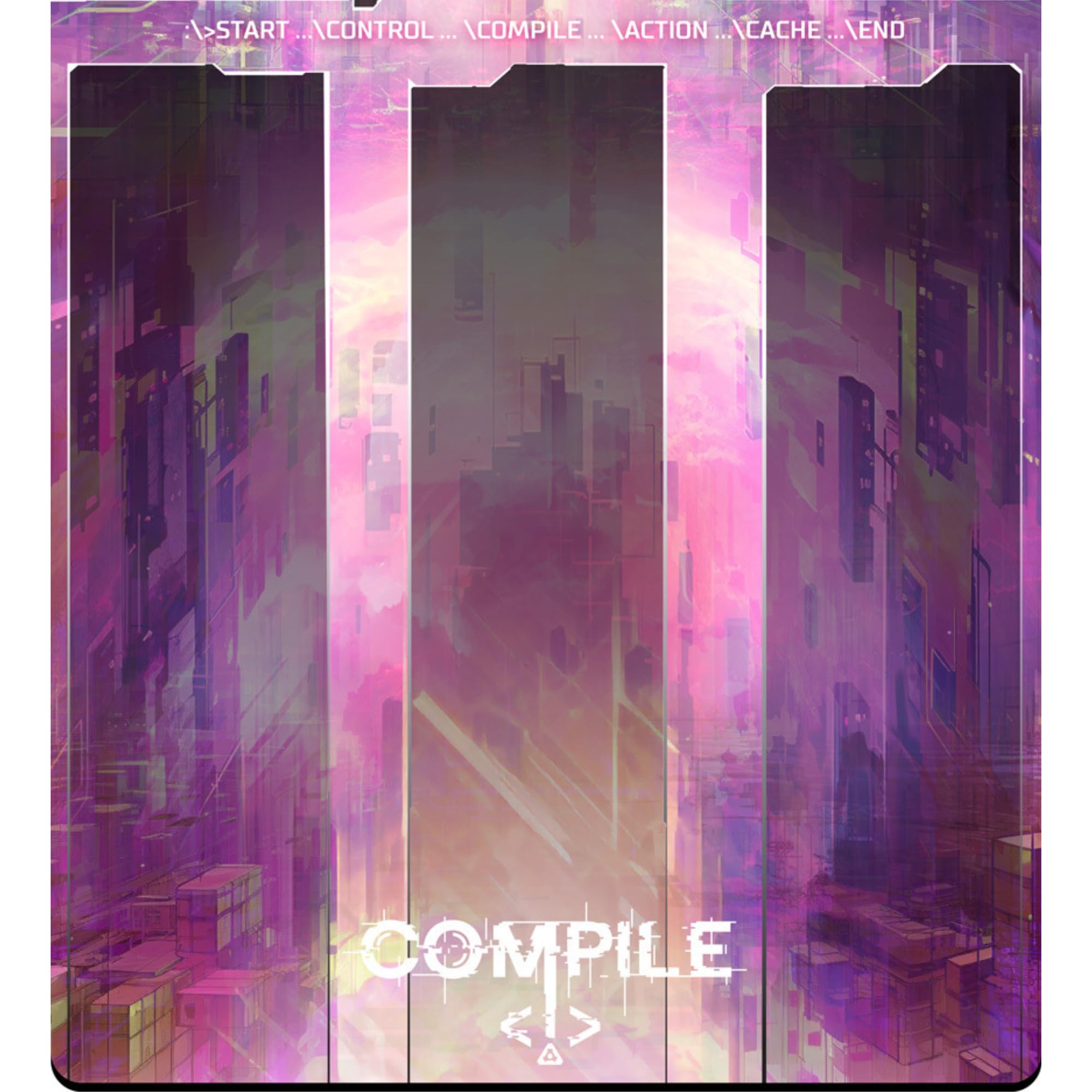 Greater Than Games: Compile: Playmat – Vinyl-Neopren-Spielmatte zum Organisieren von Karten, Gebietskontrolle, Strategie-Kartenspiel-Zubehör, Maße: 27,9 x 74,9 cm