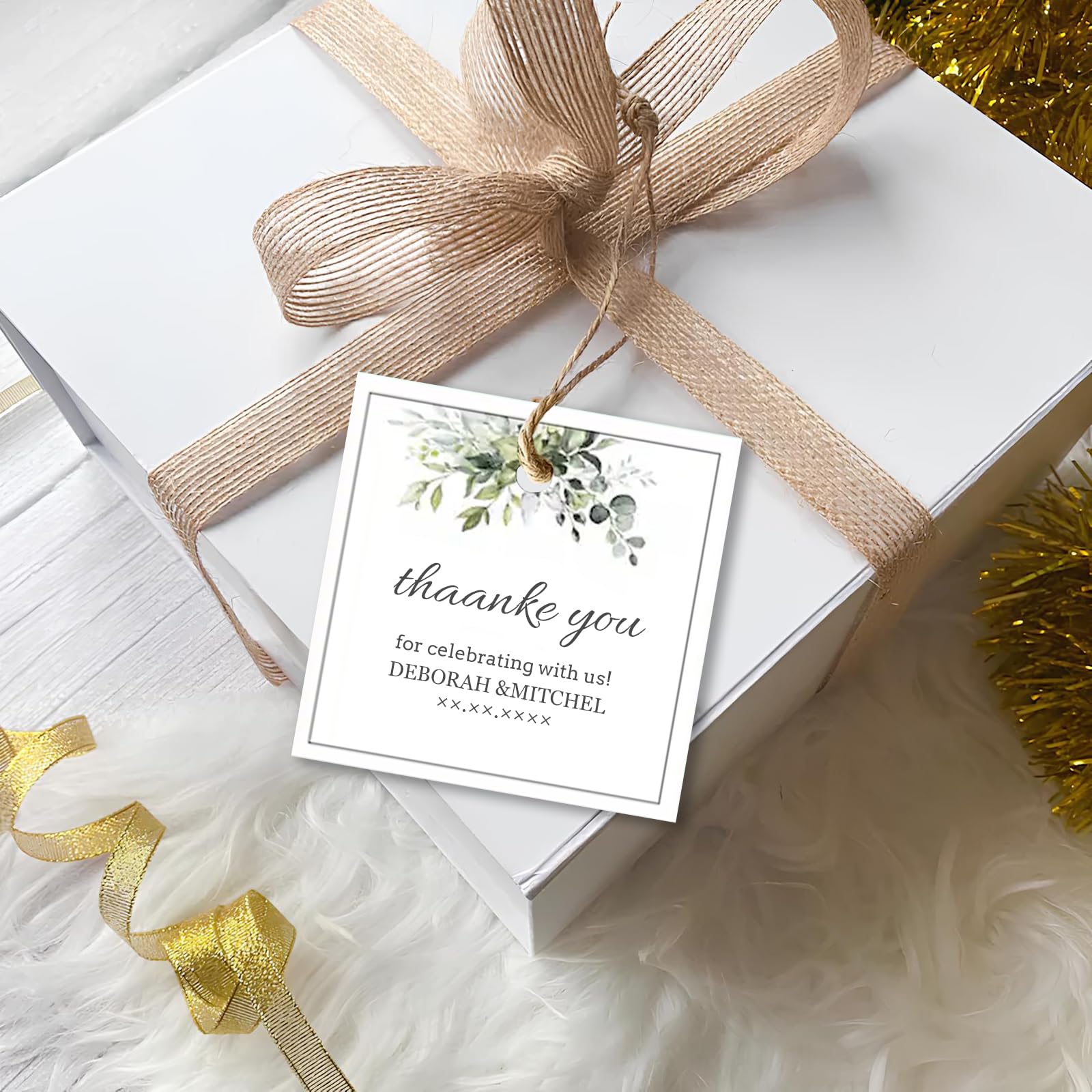 Custom Hang Tags, Personalized Paper Tags Customize Any Logo Text, Customized Gifts Wrapping Labels - Image 2