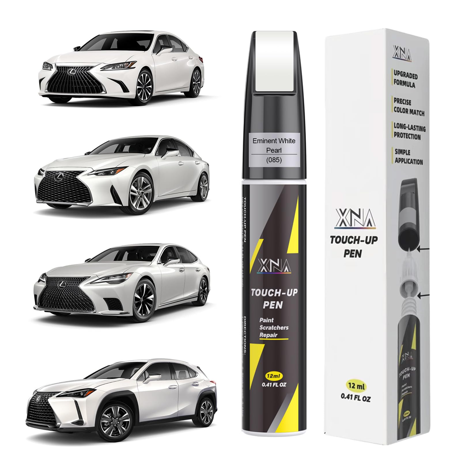 XNA Eminent White Pearl085 for Lexus Touch Up Paint, Car Scratch