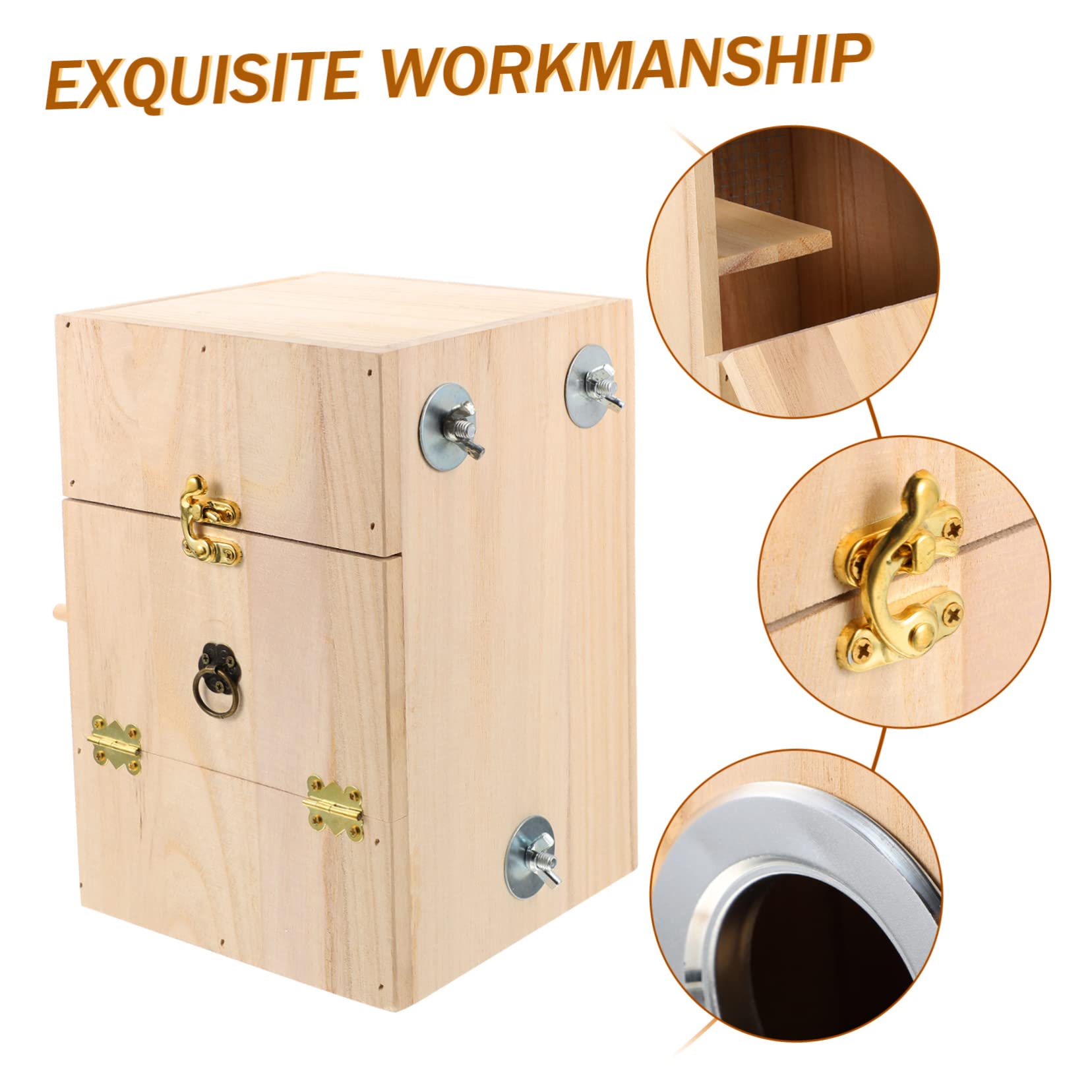 BESPORTBLE Nid Oiseau Bois Nichoir pour Oiseaux Nid Bois pour Oiseaux Accessoires pour Boîte de Reproduction Incubateur pour Canaris Perroquets