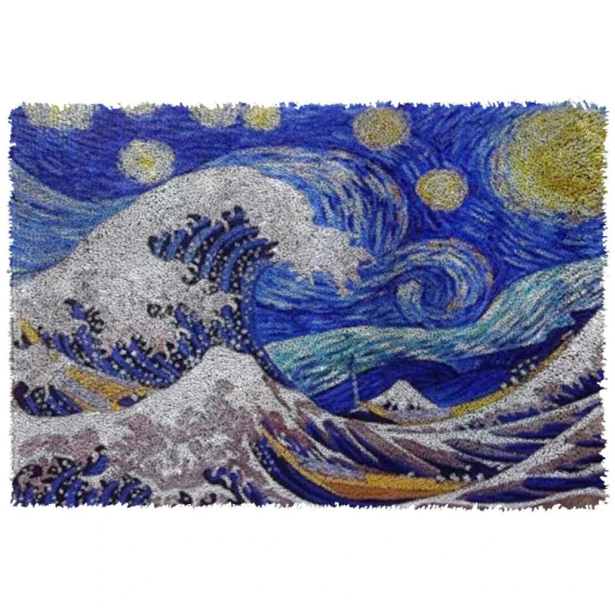 Ocean Waves - Kit per ricamo fai da te per adulti, con motivo dipinto a olio, grande, 78,7 x 114,3 cm, per appassionati di fai da te e regalo