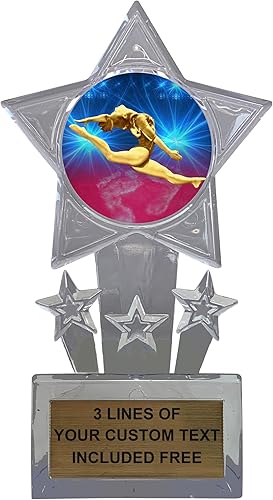 Express Medals Trofeos de gimnasia femeninos acrílicos personalizados premios premios premios trofeo 1 PK D22