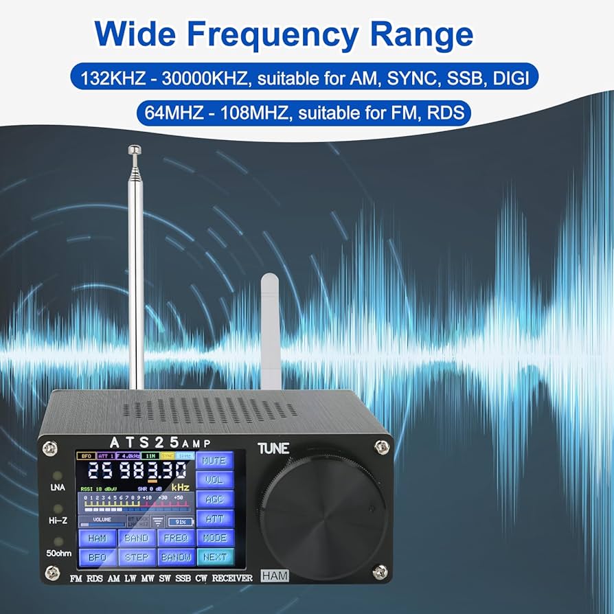 受信機 ATS25AMP Amazon.co.jp: ATS25‑AMPフルバンドラジオ受信機、132KHZ