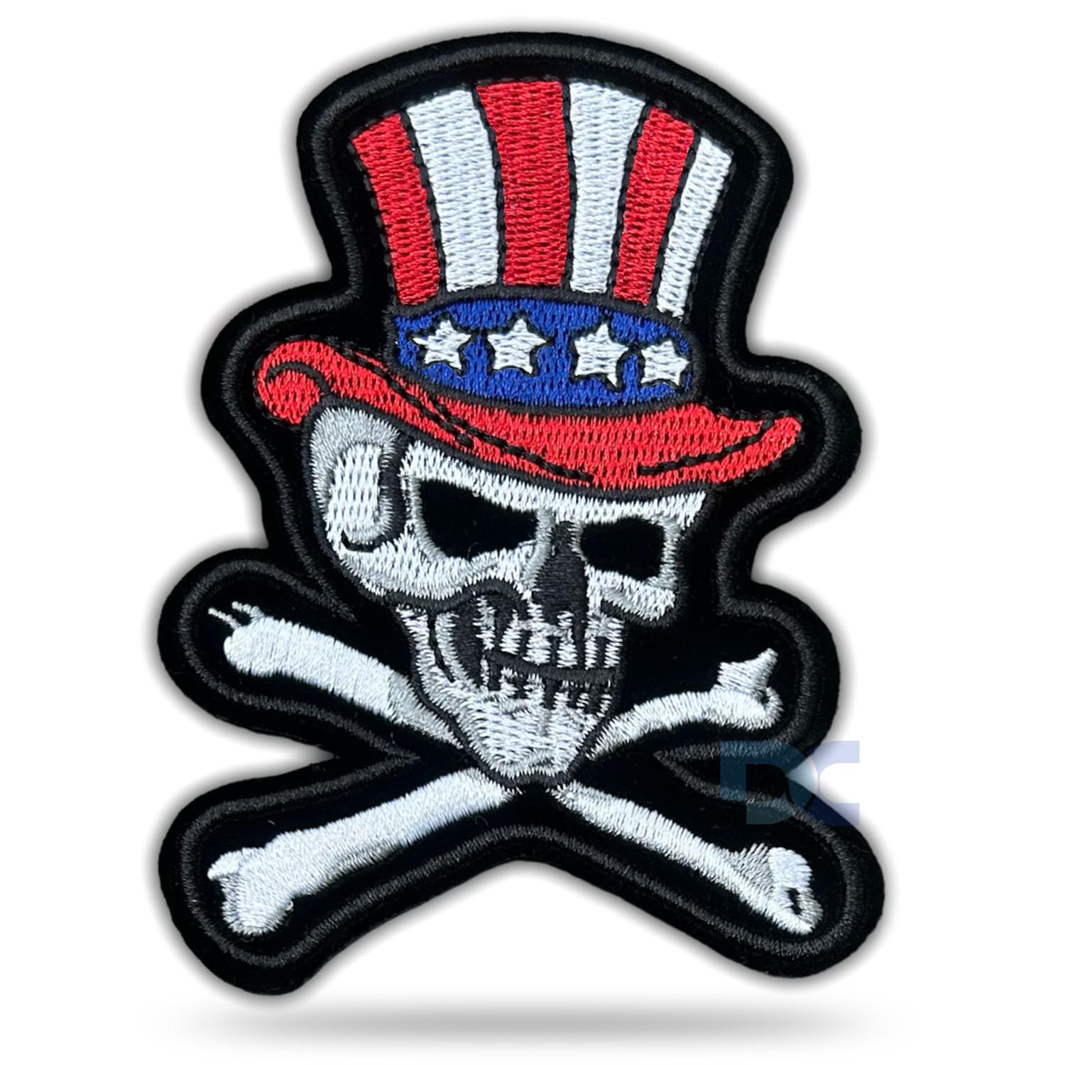 1 pc Large Skull with Hat Embroidered Patch, Iron-on Patch DIY Clothes Sticker Trim Embellishments Applique| Joker