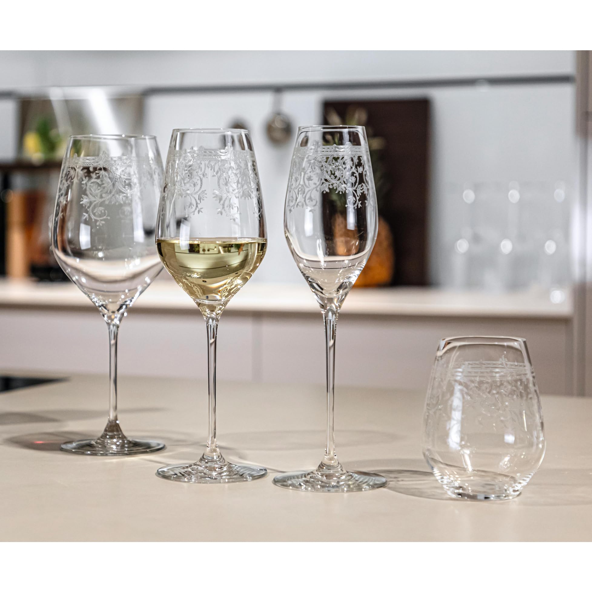Spiegelau Lot de 2 verres à vin blanc, verres à vin, en cristal, 500 ml, arabesque, 4192262