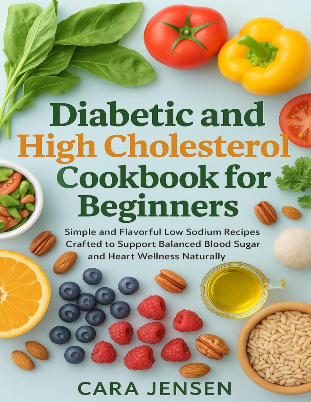 DIABETIC AND HIGH CHOLESTEROL COOKBOOK FOR BEGINNERS: Simple and Flavorful Low Sodium Recipes Crafted to Support Balanced Blood Sugar and Heart Wellness Naturally
