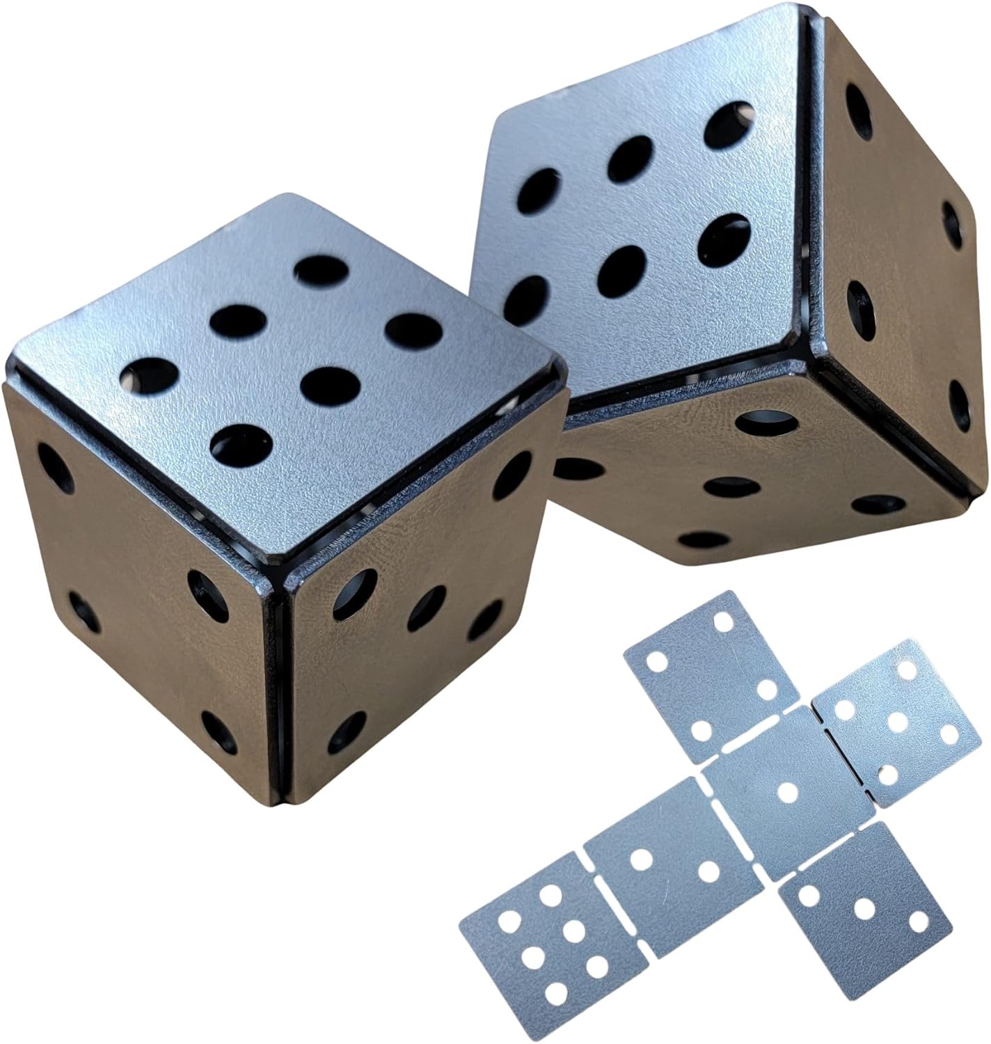 Pair of DIY Weld It Yourself Metal Dice Kit, Christmas Gift for Welder, Learning to Weld, MIG TIG Welders Practice, Beginner Welding Project