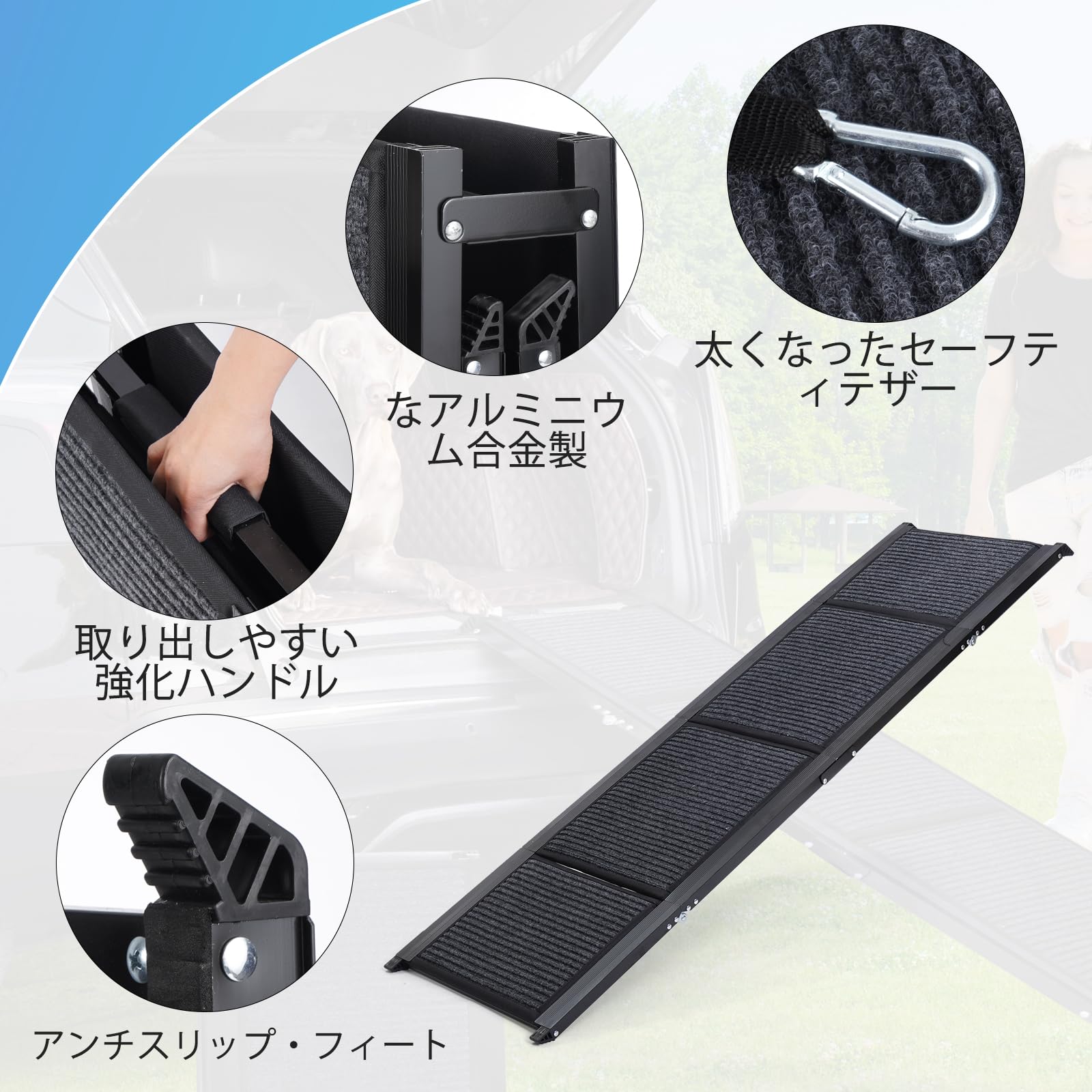 Amazon.co.jp: Uross 3つ折り ペット スロープ [ 全長 180cm