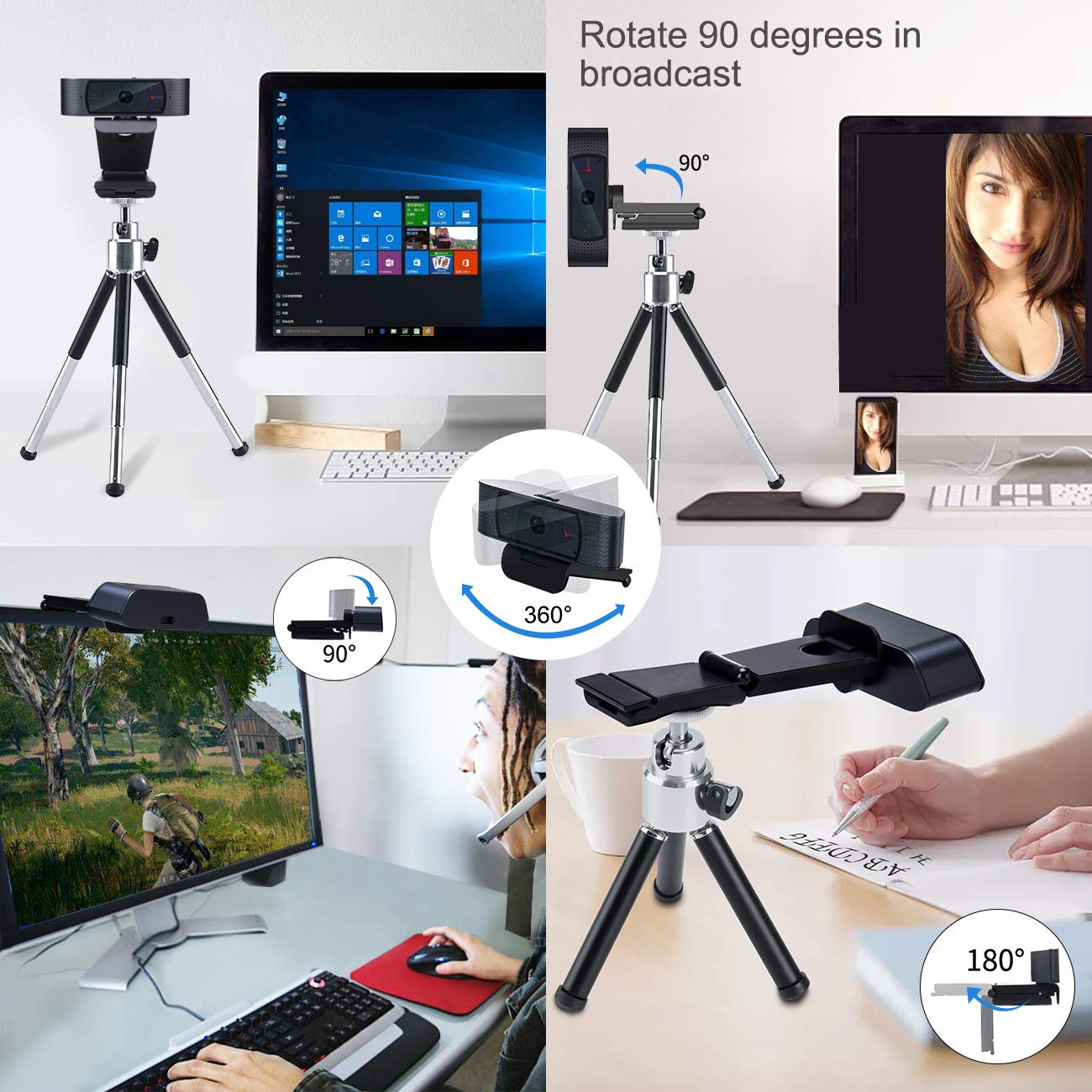 Angetube 4K Webcam voor PC, streaming webcam, 1080P @ 60 FPS, PDAF autofocus, AI-microfoons, 8-voudige digitale zoom, privacyscherm, compatibel met zoom/teams/OBS voor Mac/Laptop Angetube 4K Webcam voor PC, streaming webcam, 1080P @ 60 FPS, PDAF autofocus, AI-microfoons, 8-voudige digitale zoom, privacyscherm, compatibel met zoom/teams/OBS voor Mac/Laptop