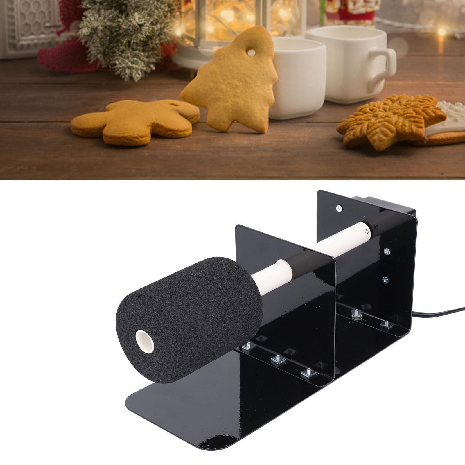 4 W und 5 Bis 6 U/min, Leiser und Stabiler Becherwender mit Einer Welle, Eierschalen-Becherdreher mit 2 Schwämmen für -Epoxidharz-Bastelarbeiten (EU-Stecker 220-240 V)