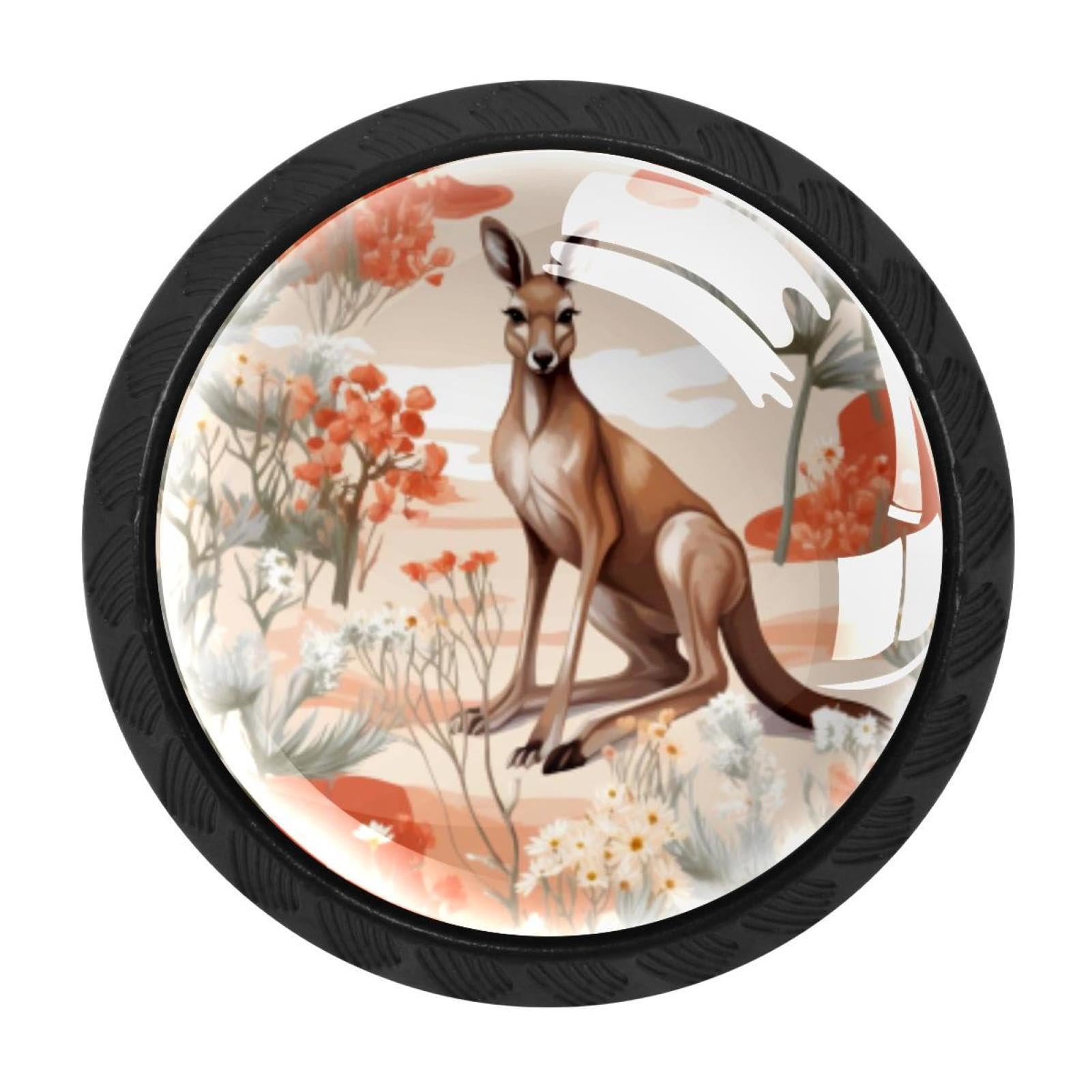 CHENZZZZ Kangaroo Cabinet Knobs 4 Pieces Drawer Kitchen Cabinets Dresser Cupboard Wardrobe Unique Pulls Handles