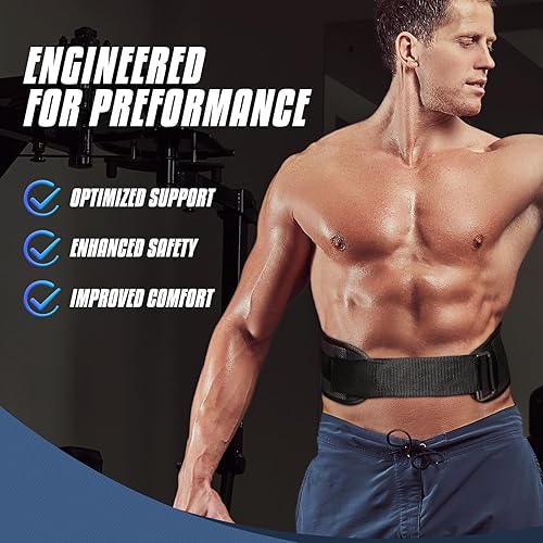 Miniatura 8 de MADOG - Cinturón de levantamiento de pesas, 8 pulgadas, para hombre y mujer, acolchado lumbar y soporte de espalda para sentadillas, entrenamiento