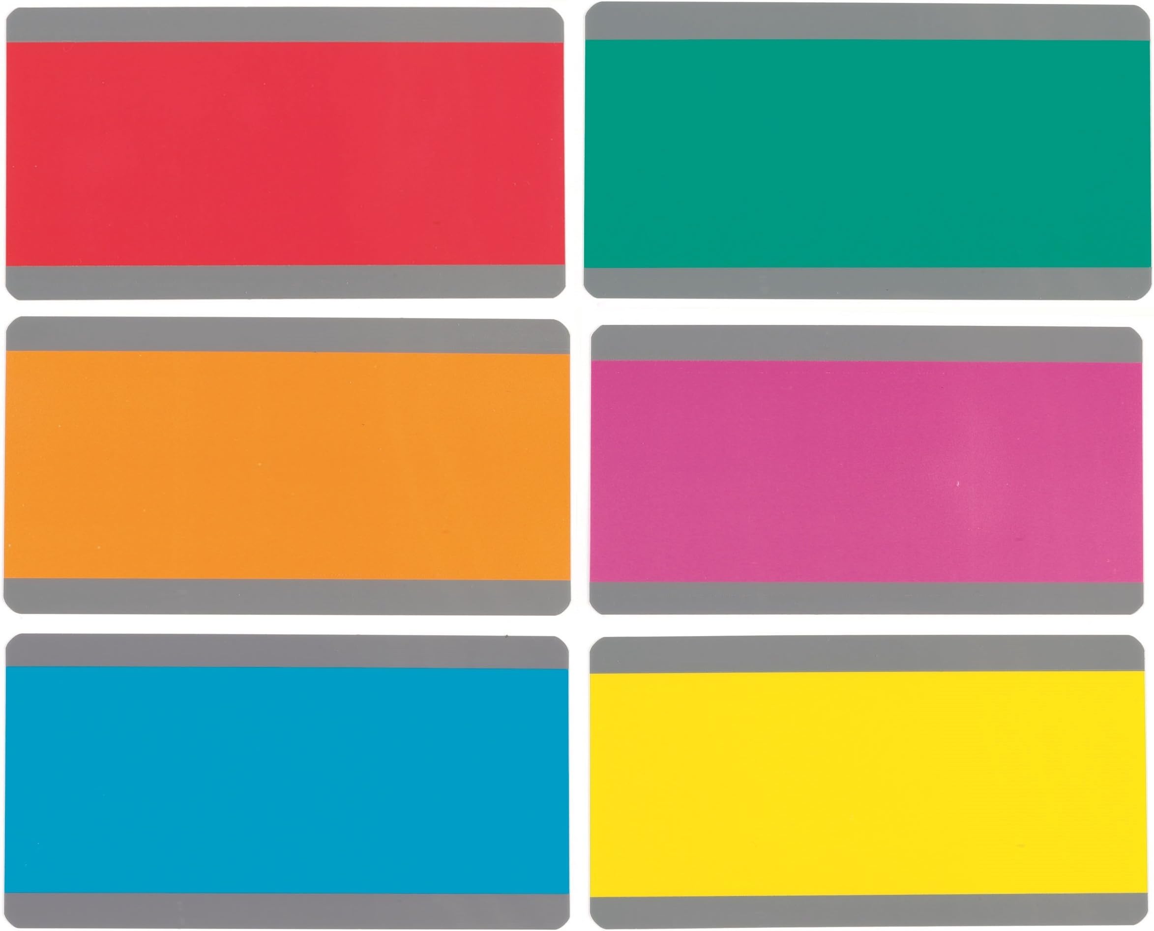 Set of 6 Colors - Reading Guide Plastic Strips, Transparent Colored Tinted Overlays, Small Paragraph Size