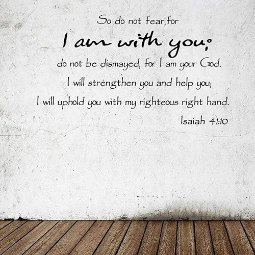 Miniatura 8 de Decoraciones de pared para sala de estar, con texto en inglés «So Do Not Fear for I Am with You» 41: 10, papel tapiz decorativo para pared,
