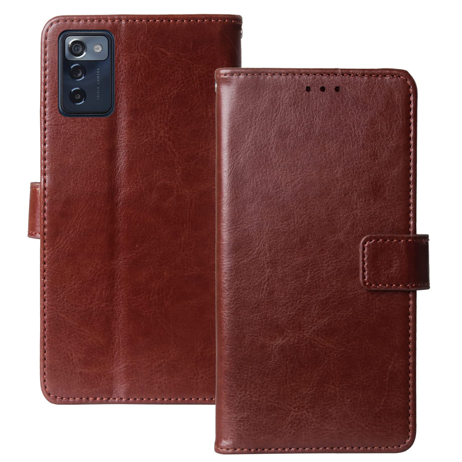 Custodia Portafoglio In PU Pelle Per ZTE Zmax 10 6.5'' - Cover Flip Con Slot, Guscio TPU, Protezione Antiurto (Blu)
