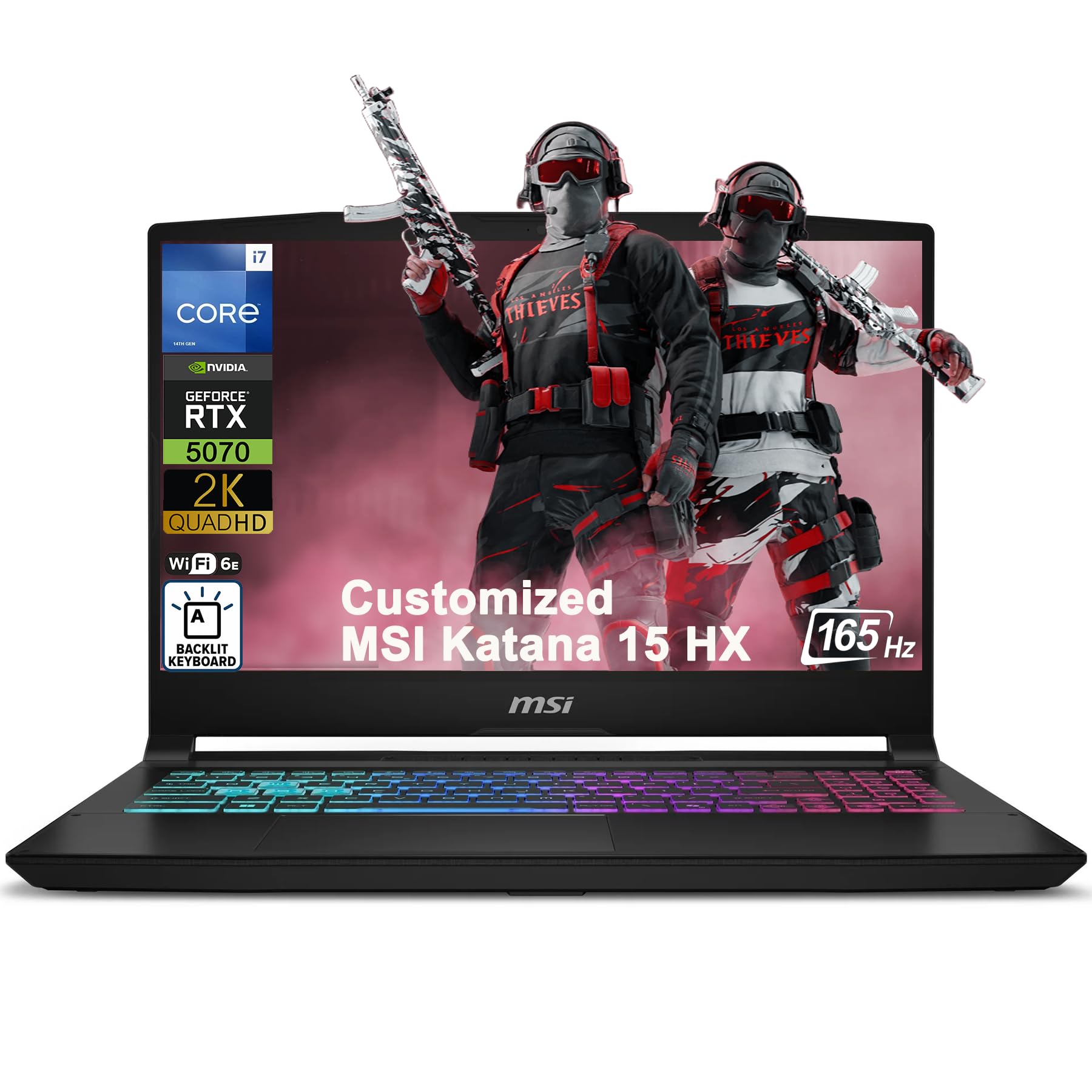 Customized Laptop Made with MSI Katana 15 HX Gaming Laptop 15.6" QHD 165Hz 100% DCI-P3 In…