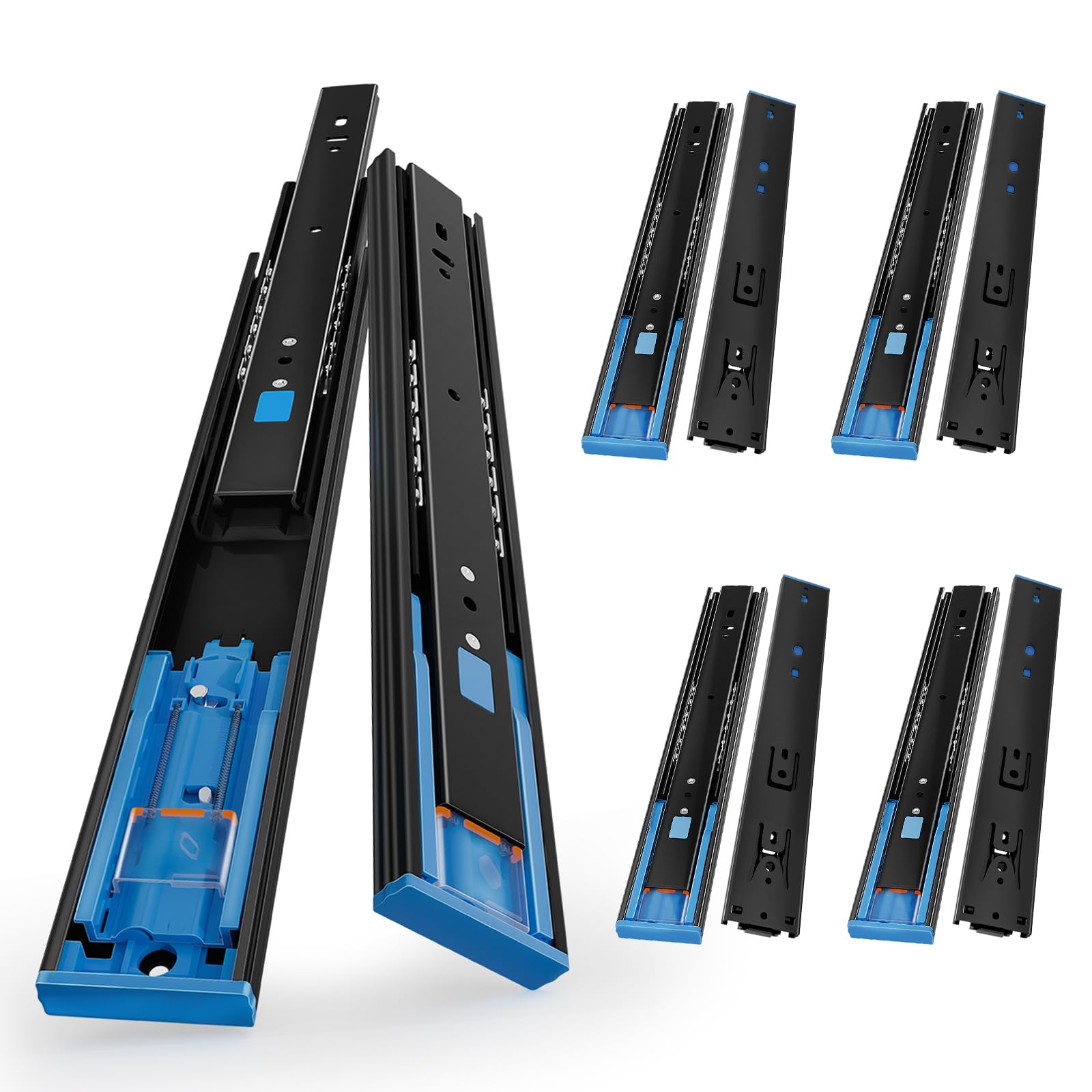 AOLISHENG Soft Close Push to Open Drawer Runners 5 Pair 250mm — image 1