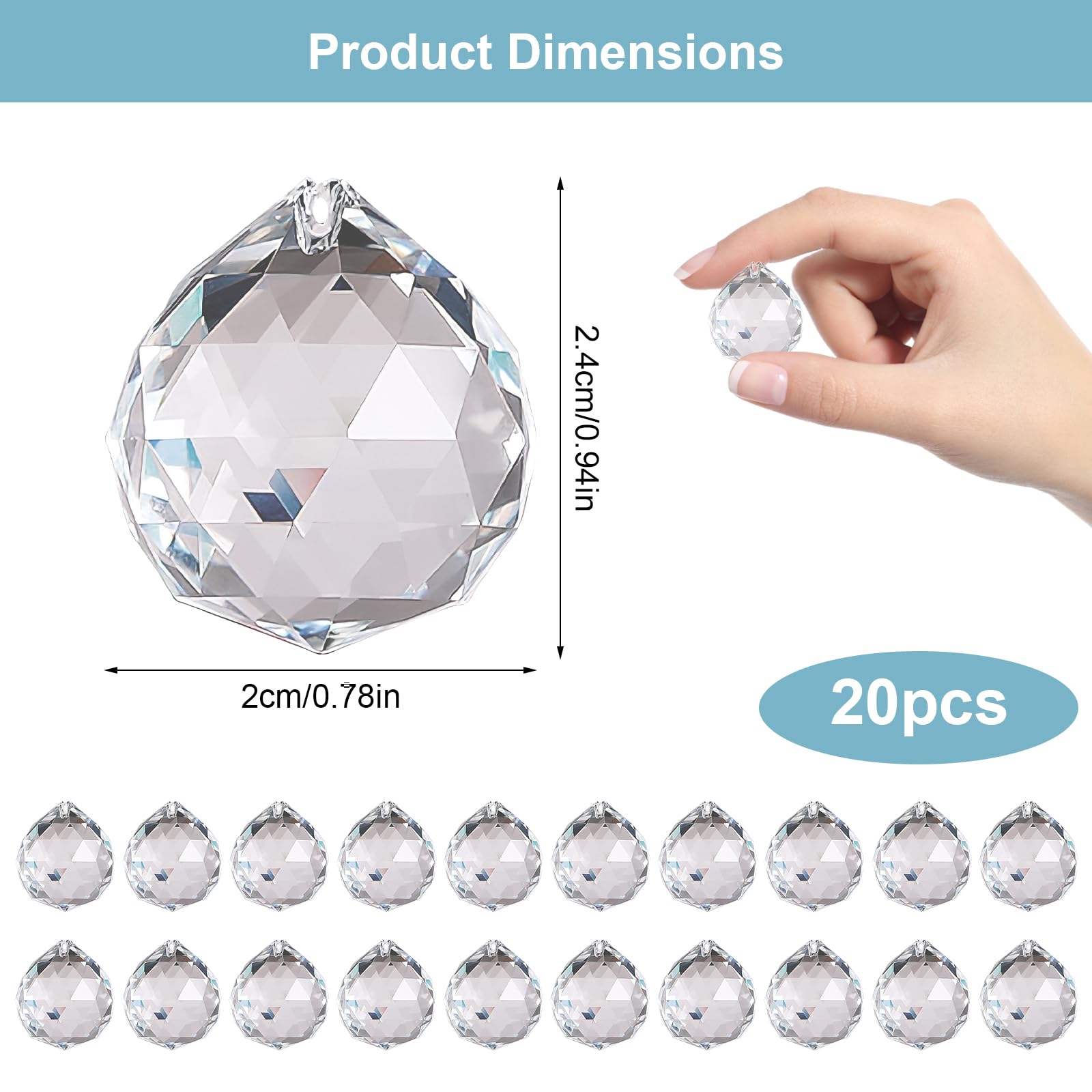 Sonnenfänger Kristall Fenster,2 Stück Kristall Anhänger Deko