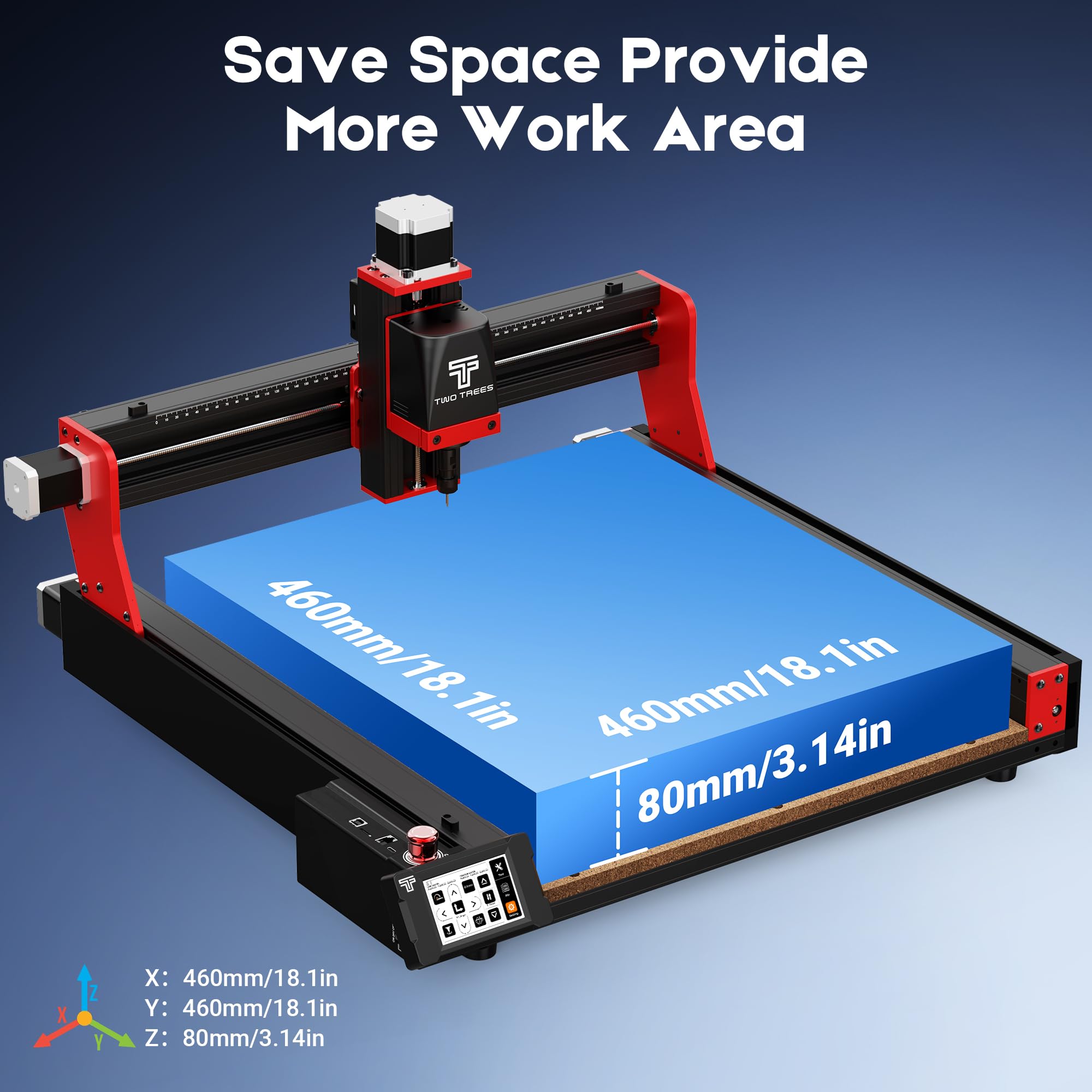 Twotrees TTC450 Pro CNC Router - Budget Woodworking Machine -6