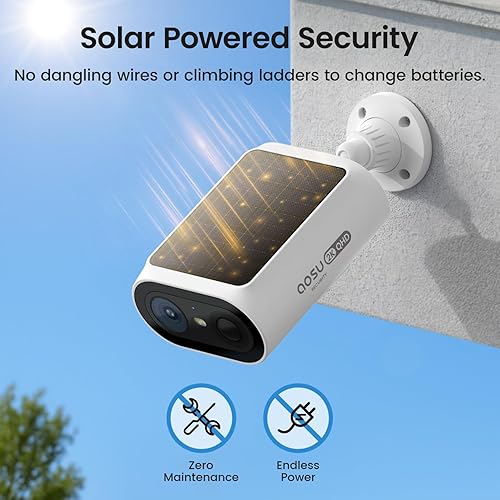 Miniatura 7 de aosu Cámaras de seguridad solares inalámbricas para exteriores, instalación de bricolaje de 2 minutos, cámaras sin suscripción para sistema de