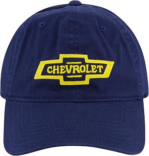 Concept One Chevrolet Dad Hat, Logo Cotton Adjustable Baseball Cap with Curved Brim, Navy, One Size