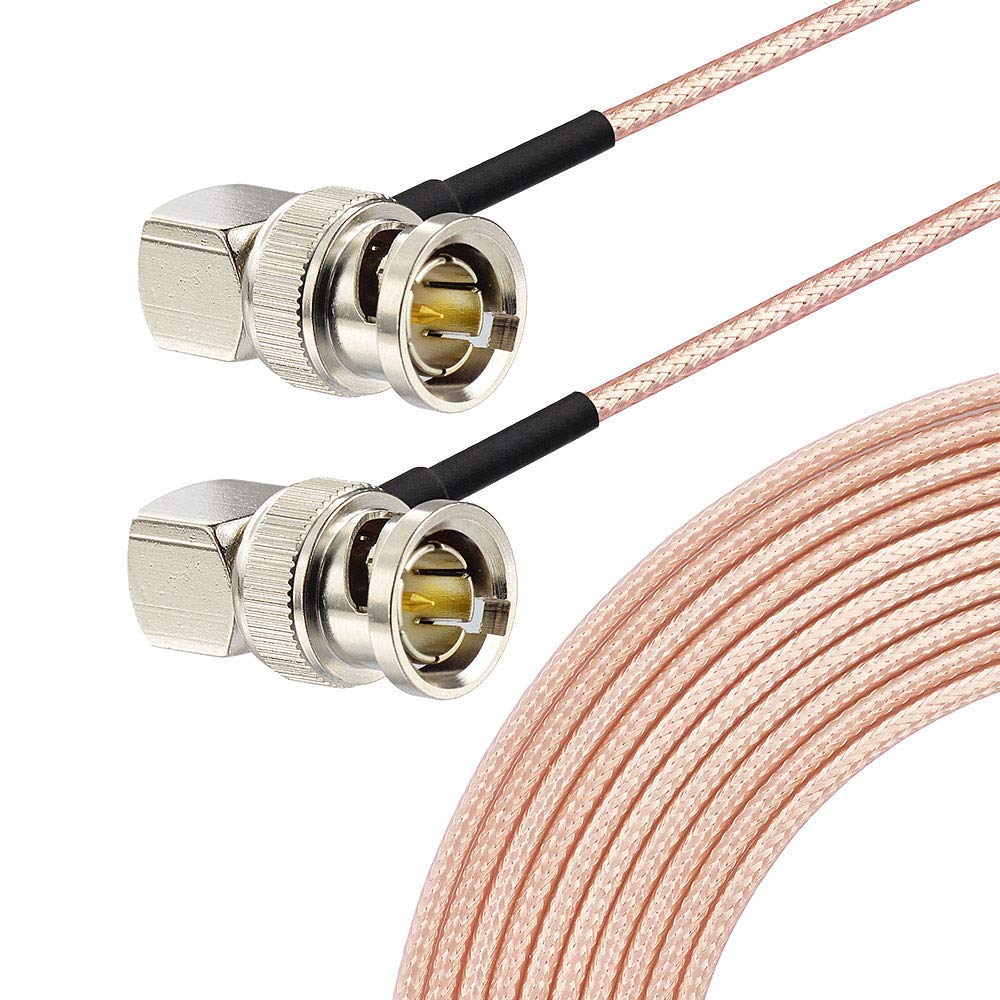 Superbat HD-SDI 3G SDI Cable 1ft BNC Cable 75ohm Supports HD-SDI/3G-SDI/4K/6K Video,for Cameras and Video Equipment，SDI Cord Right Angle