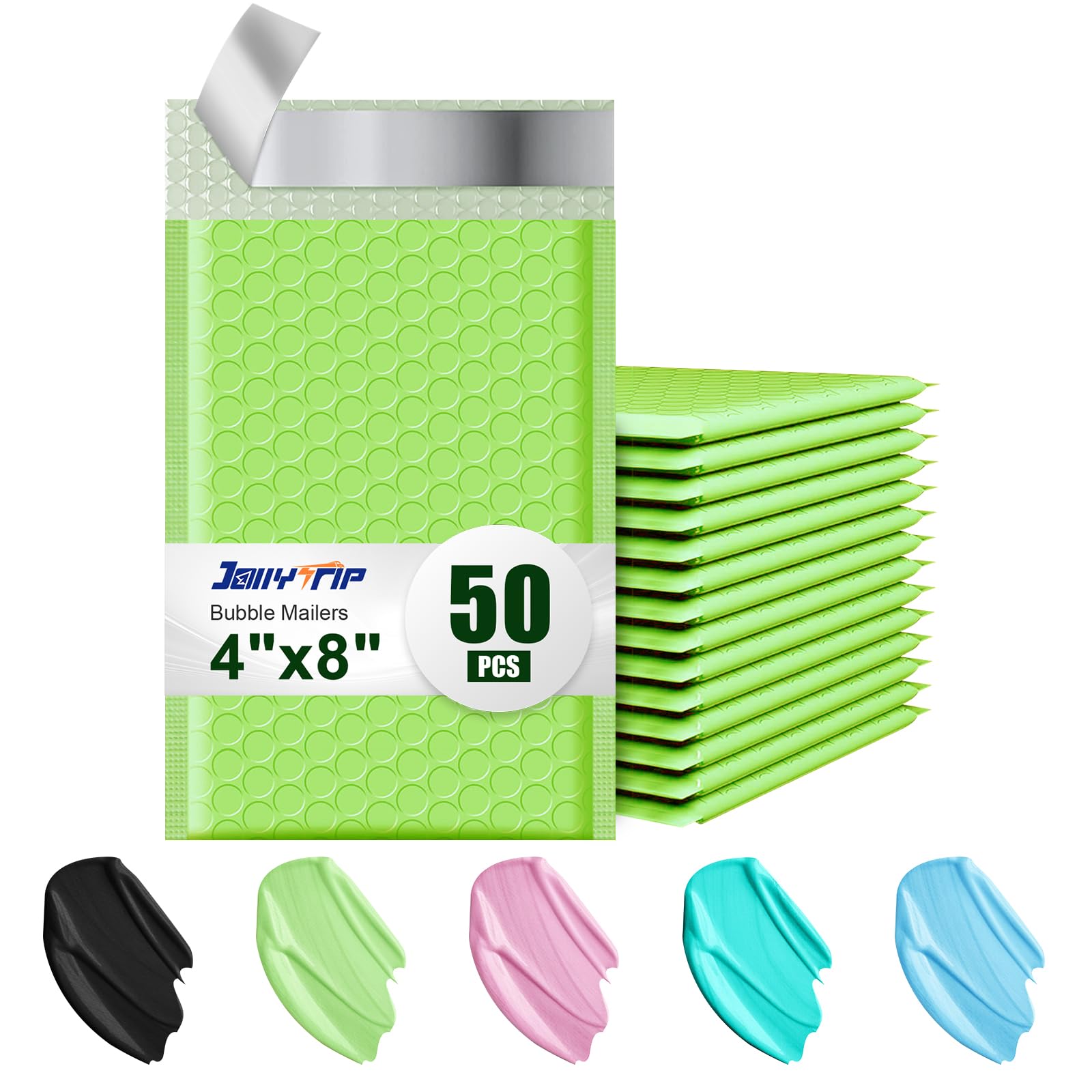 500 Pcs #000 4x8 Inch Poly Bubble Mailers - Padded Shipping Envelopes For Small Items
