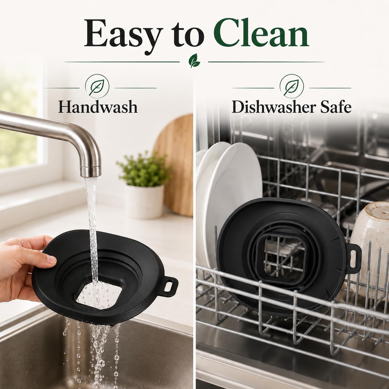 Anti-Splash Flow Hood Compatible with Ninja SLUSHi FS300 FS301, CREAMi NC300 NC301 NC500 NC501 NC700 NC701, GEKIRO Silicone Funnel Liquid Guide Cover, Slushie Machine Accessory