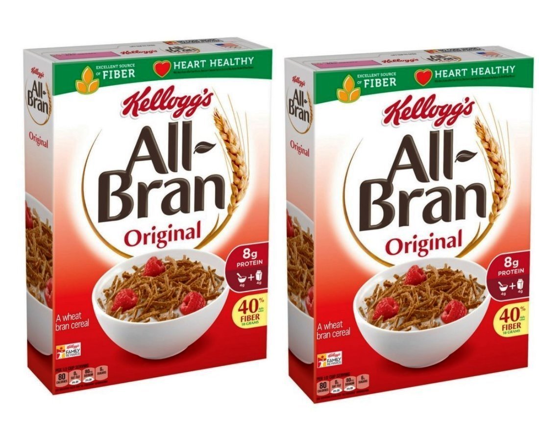 Kellogg's All Bran, Original, 18.3 Ounce Box (Pack of 2)