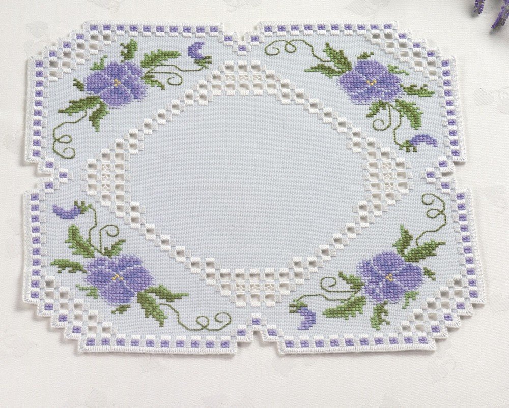 Permin Lilac Hardanger Table Mat