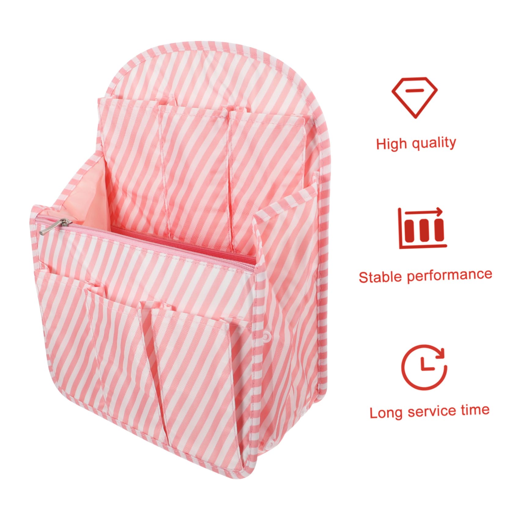 Homoyoyo Mochila De Almacenamiento Delineador Insertar Bolsas De Inserción De Monedero Inserto De Mochila Organizador De Inserción De Bolsa Mochila De Viaje Nylon Rosa