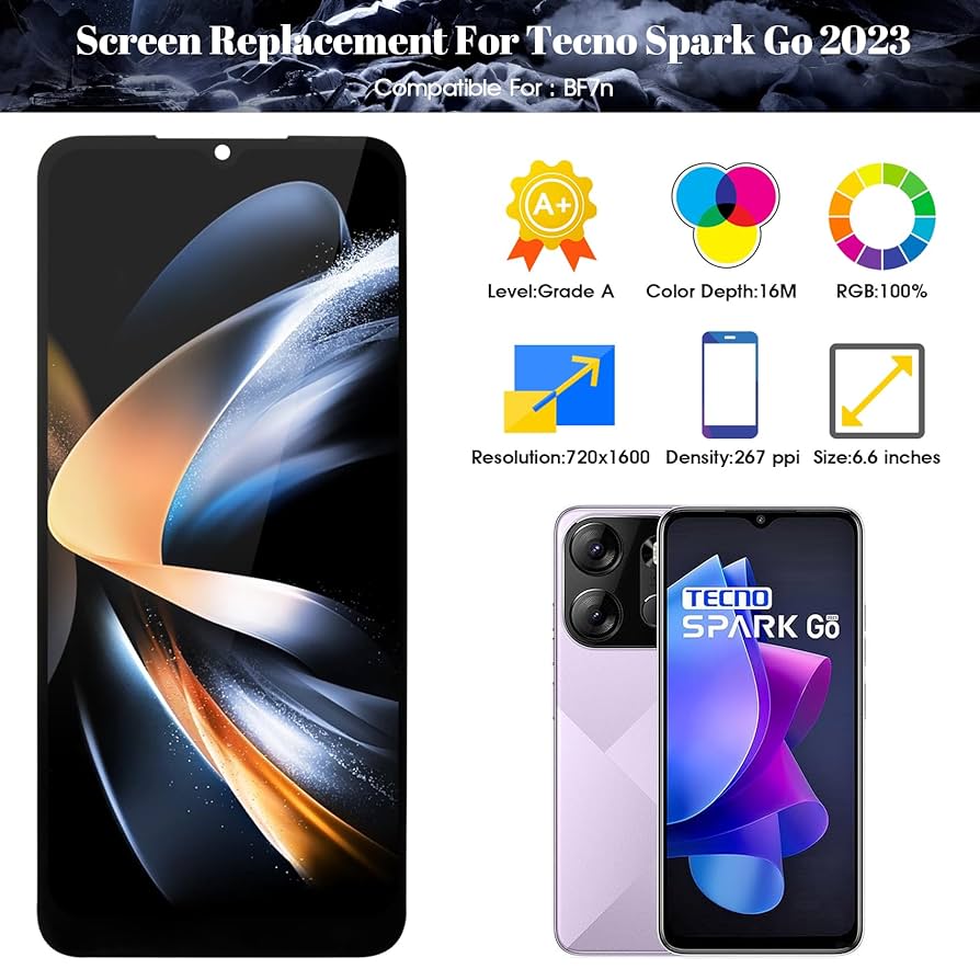 Amazon.com: for Tecno Spark Go 2023 BF7n Screen Replacement