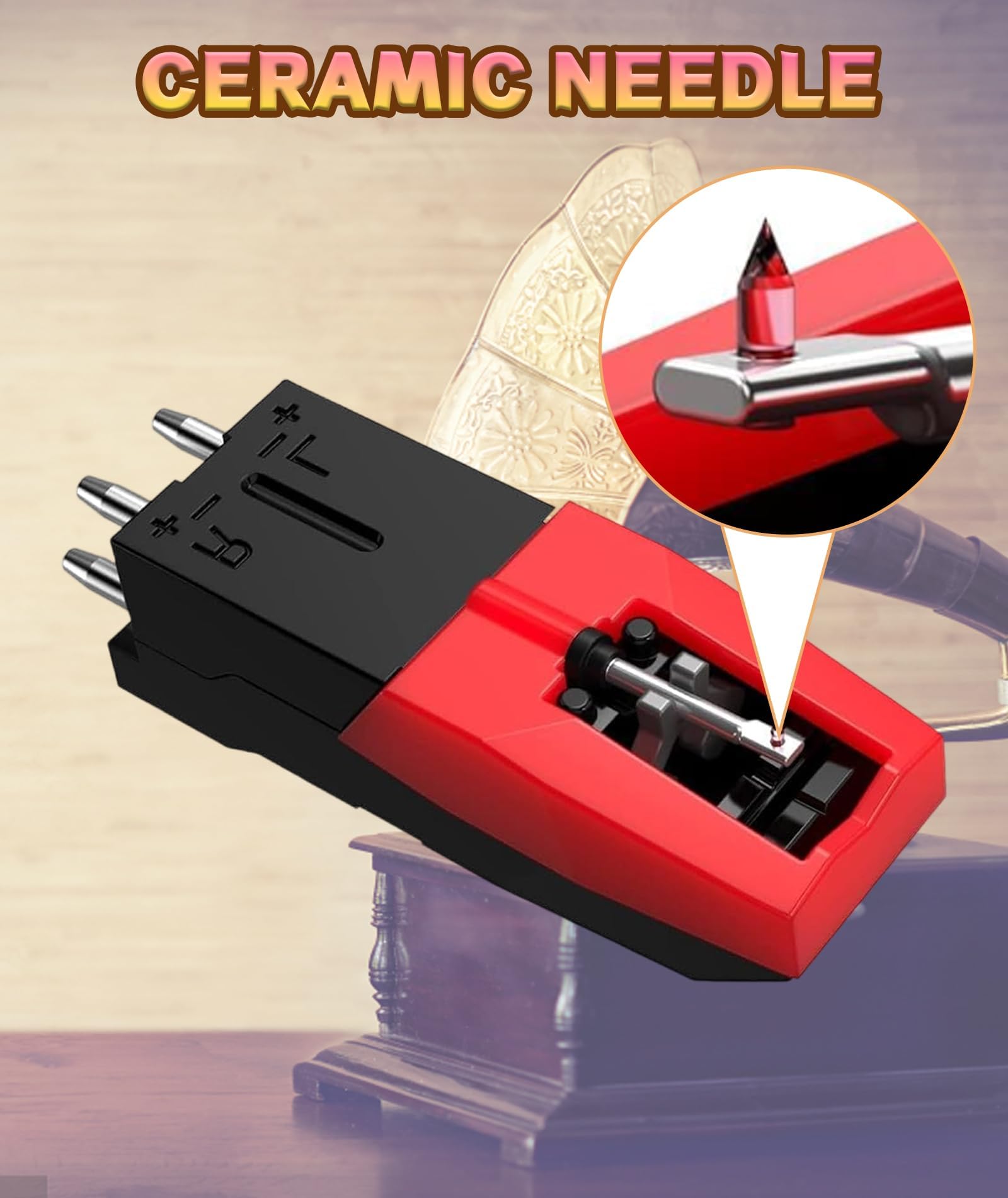 Record Player Needle, Record Player Cartridge Phonograph Record Player Turntable Diamond Replacement Stylus for Standard Turntables,Record Player Accessory - Image 5 thumbnail