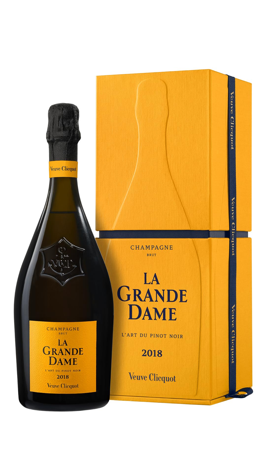 Veuve Clicquot La Grande Dame 2018 Champagner, 75cl, in Geschenkbox | Luxus-Jahrgangschampagner aus der Champagne | Kraftvoll, elegant & komplex | Hoher Pinot-Noir-Anteil | Für besondere Anlässe