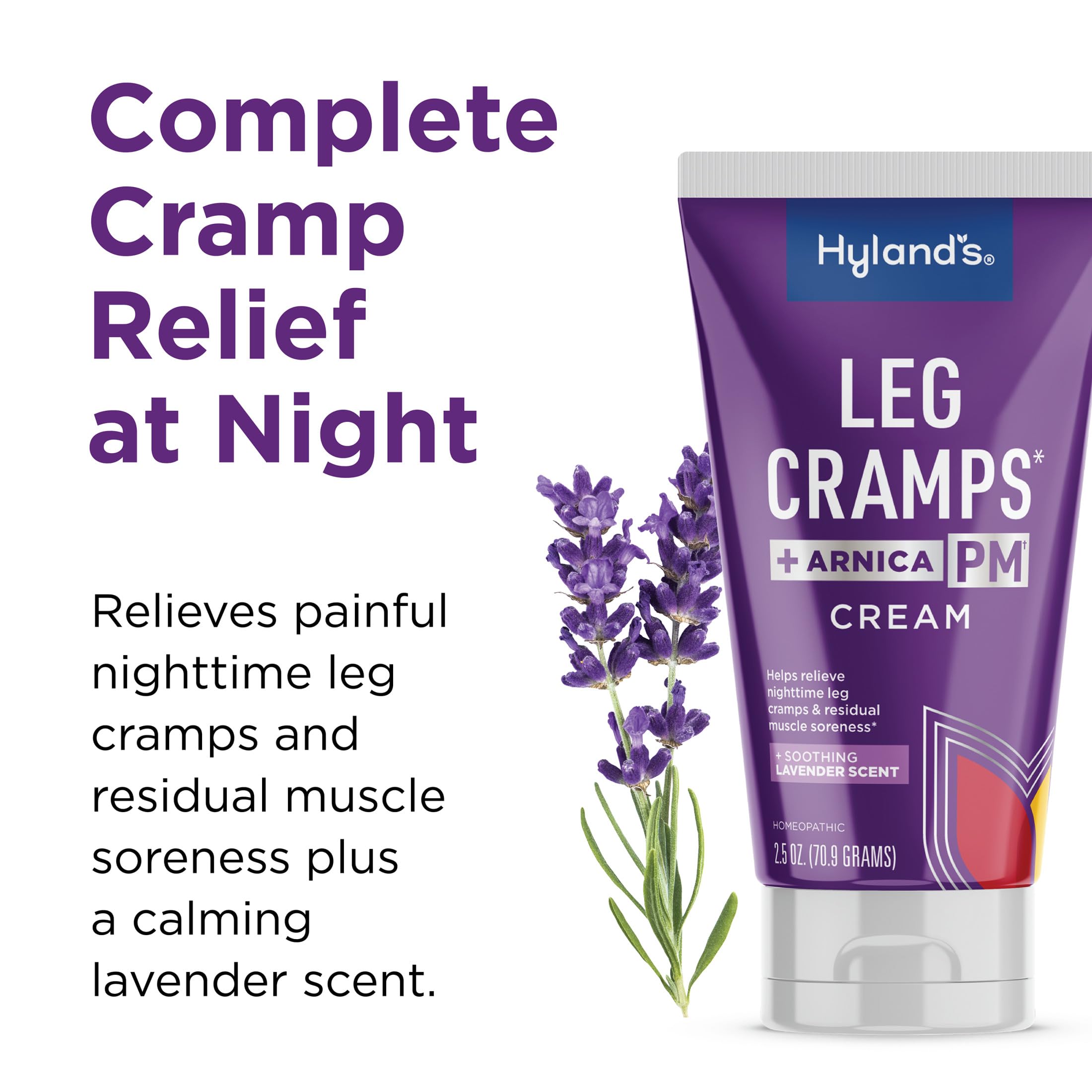 Hyland's Leg Cramps PM + Arnica, Fast-Acting Night Pain Relief Cream, 2.5oz — Amazon image 3